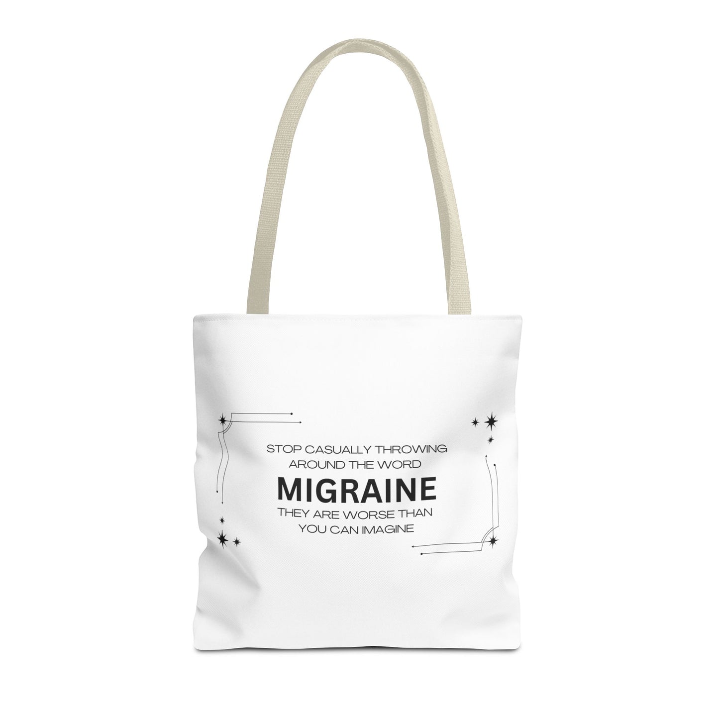 Unisex Migraine Day Invisible Illness Warrior Tote Bag