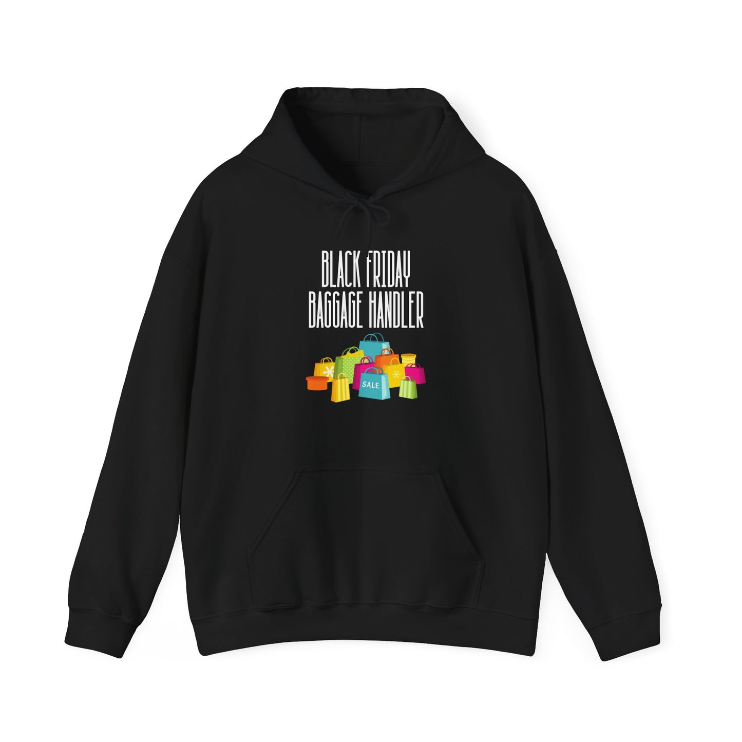 Unisex Heavy Blend™ Black Friday Christmas Sales Baggage Handler Shopping Sales Hooded Sweatshirt