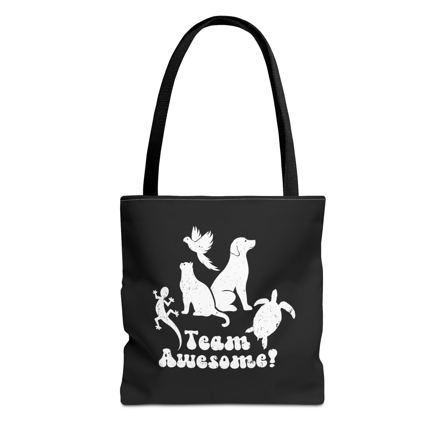 Unisex Animal Lover Lizard Cat Bird Dog Turtle Team Awesome Tote Bag