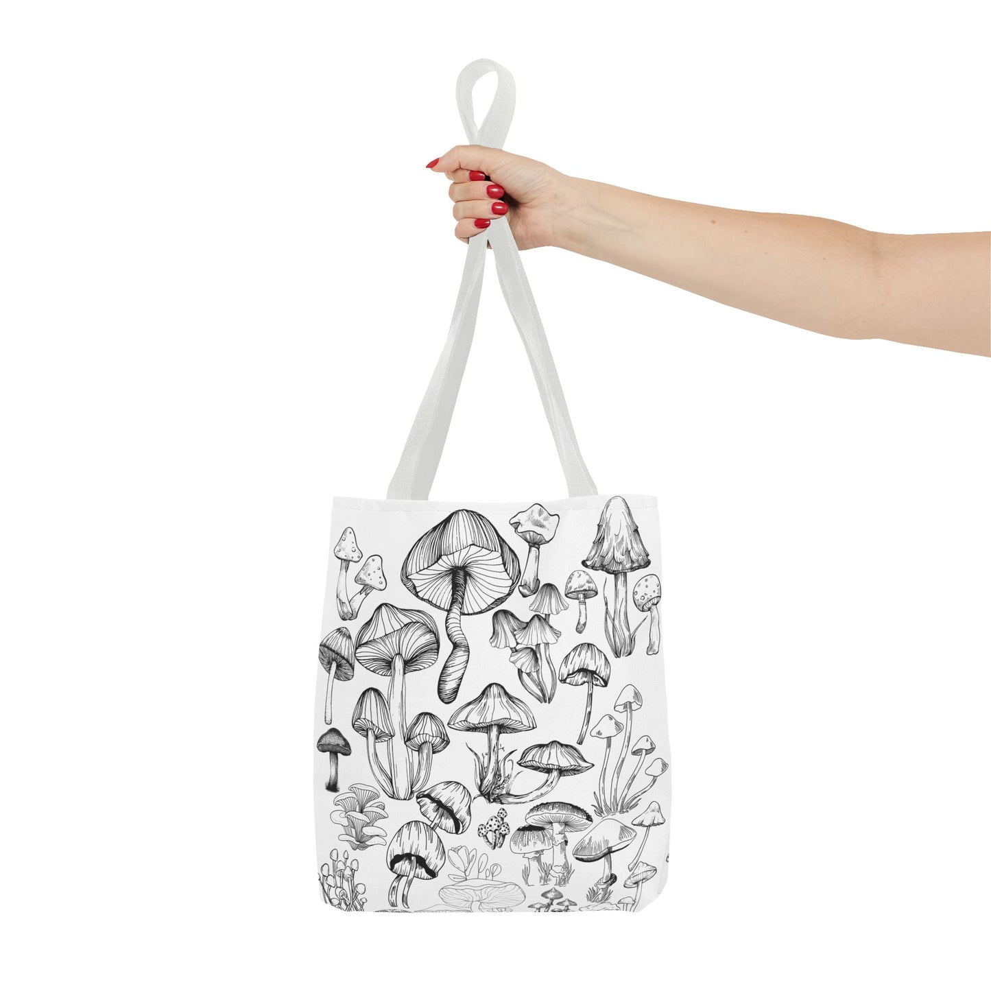 Unisex Mushroom Lover Fungi Print Toadstool Mycology Tote Bag