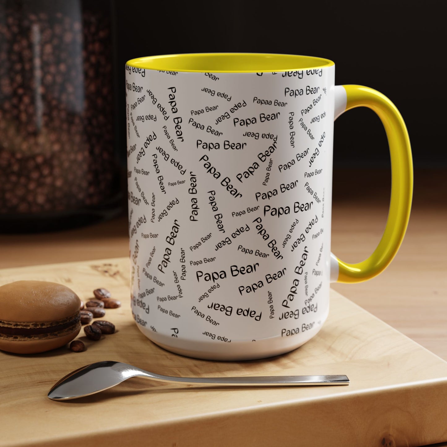 11oz/15oz Papa Bear Word Scramble Coffee Mug