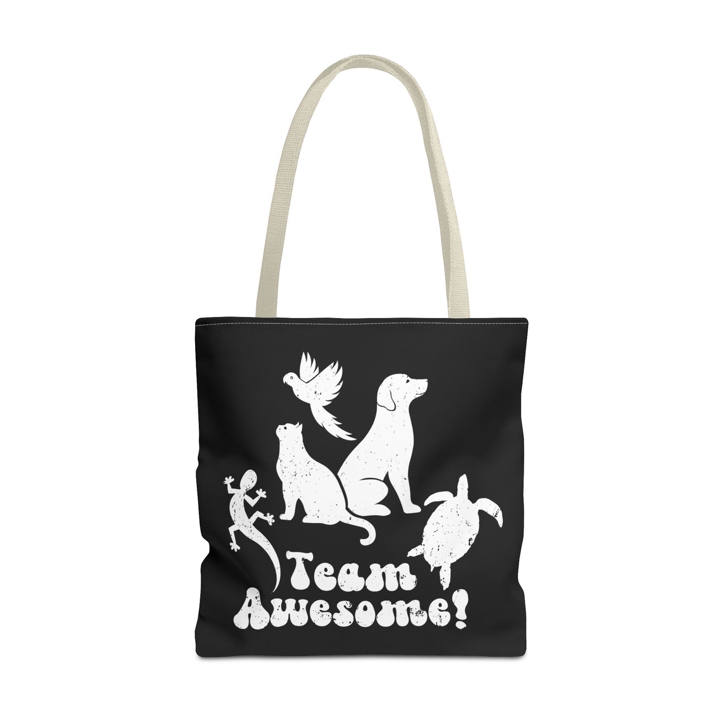 Unisex Animal Lover Lizard Cat Bird Dog Turtle Team Awesome Tote Bag