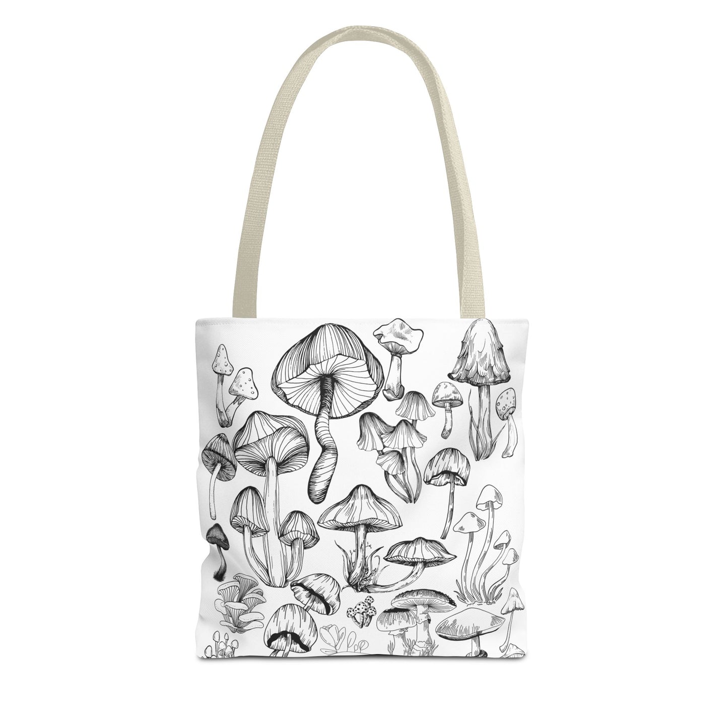 Unisex Mushroom Lover Fungi Print Toadstool Mycology Tote Bag