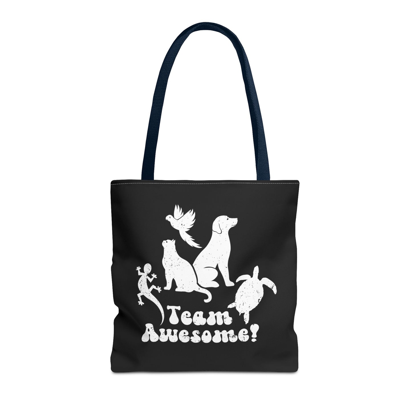 Unisex Animal Lover Lizard Cat Bird Dog Turtle Team Awesome Tote Bag