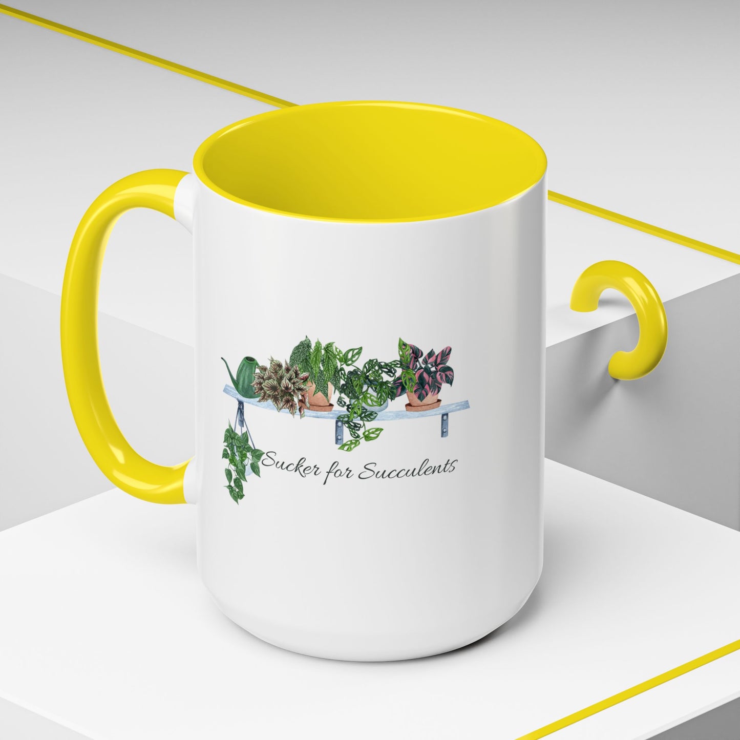 11oz/15oz Garden Themed Coffee Mug Sucker for Succulents