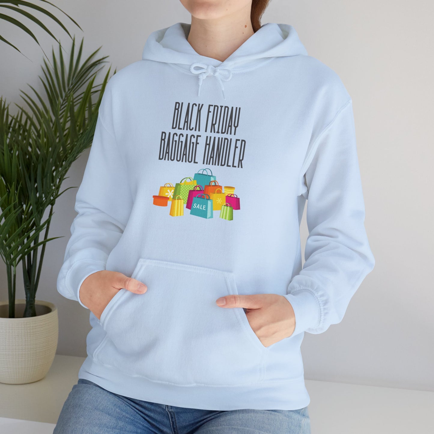 Unisex Heavy Blend™ Black Friday Christmas Sales Baggage Handler Shopping Sales Hooded Sweatshirt