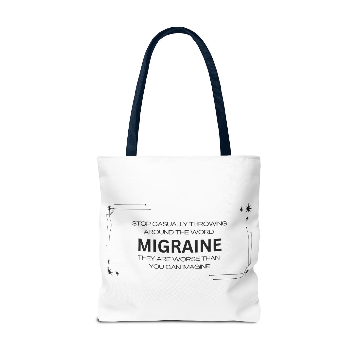 Unisex Migraine Day Invisible Illness Warrior Tote Bag