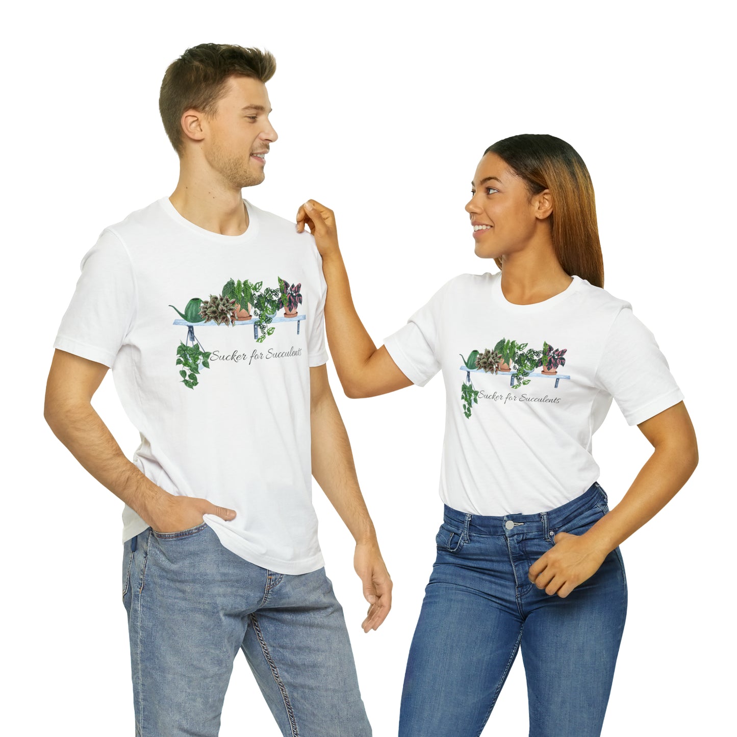 Unisex Gardening Themed T-Shirt Sucker for Succulents