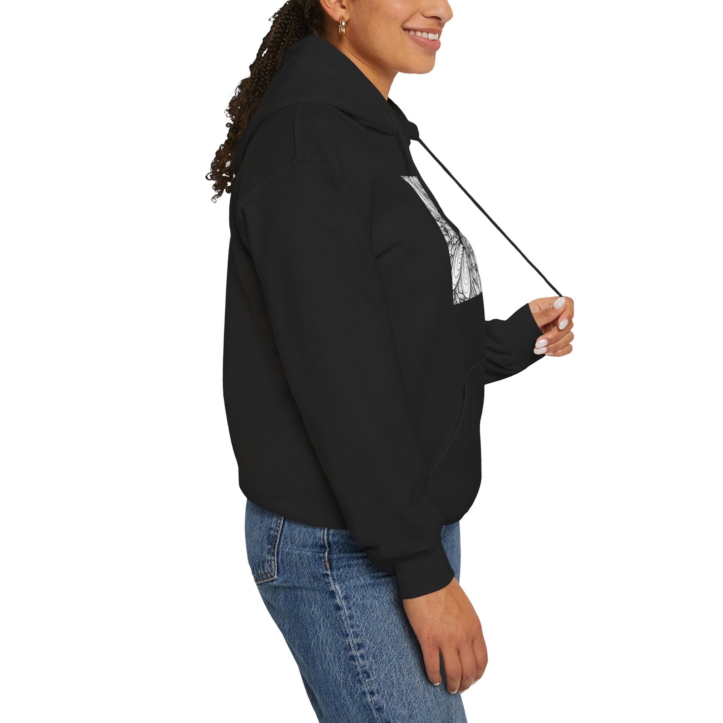Unisex Heavy Blend™ Original Minimalist Healing Line Art Hooded Sweatshirt - Blooms