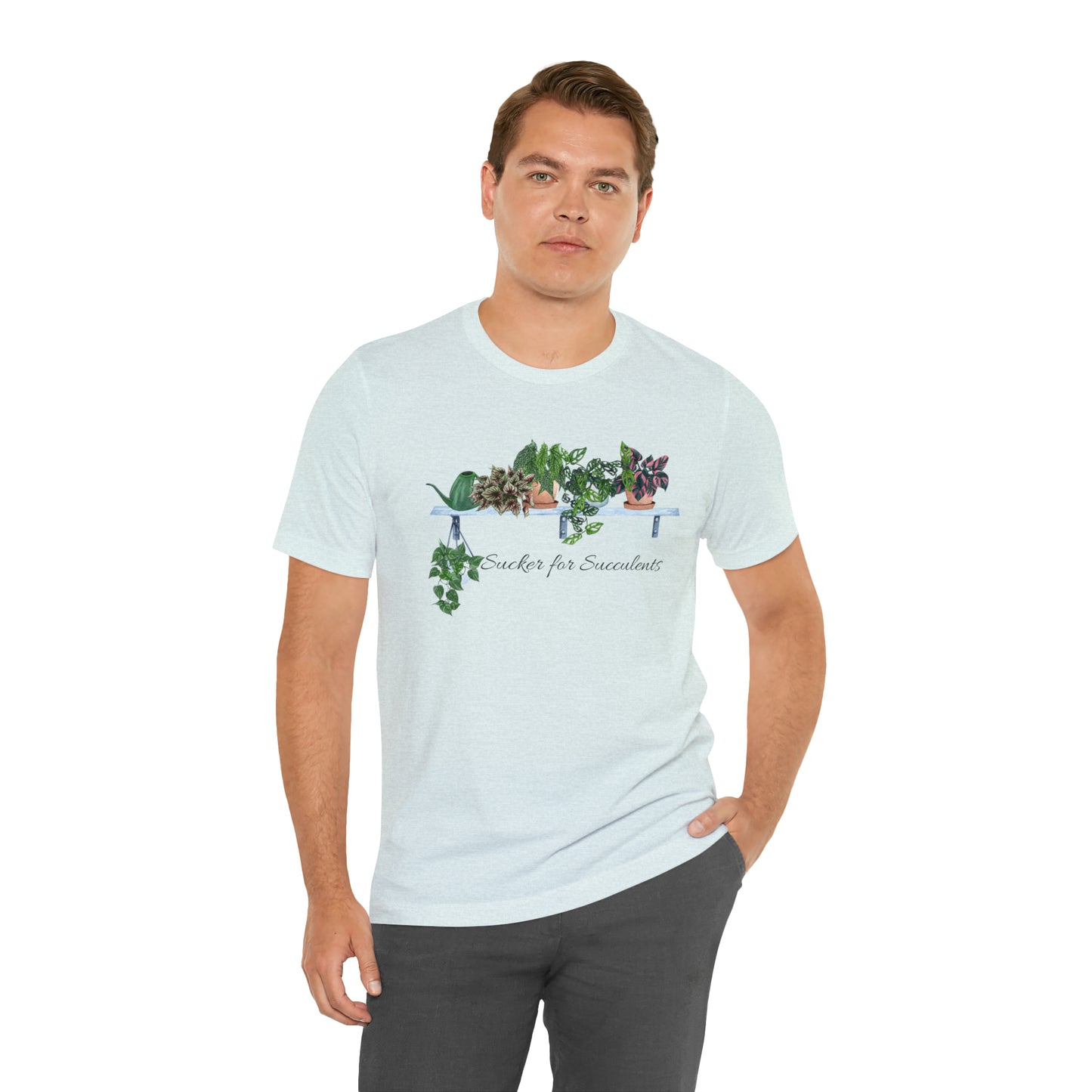 Unisex Gardening Themed T-Shirt Sucker for Succulents