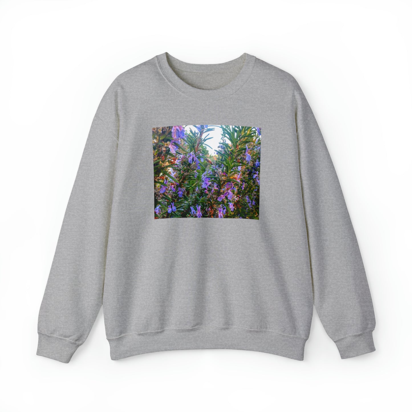 Unisex Heavy Blend™ Crewneck Rosemary Bee Pollinator Sweatshirt