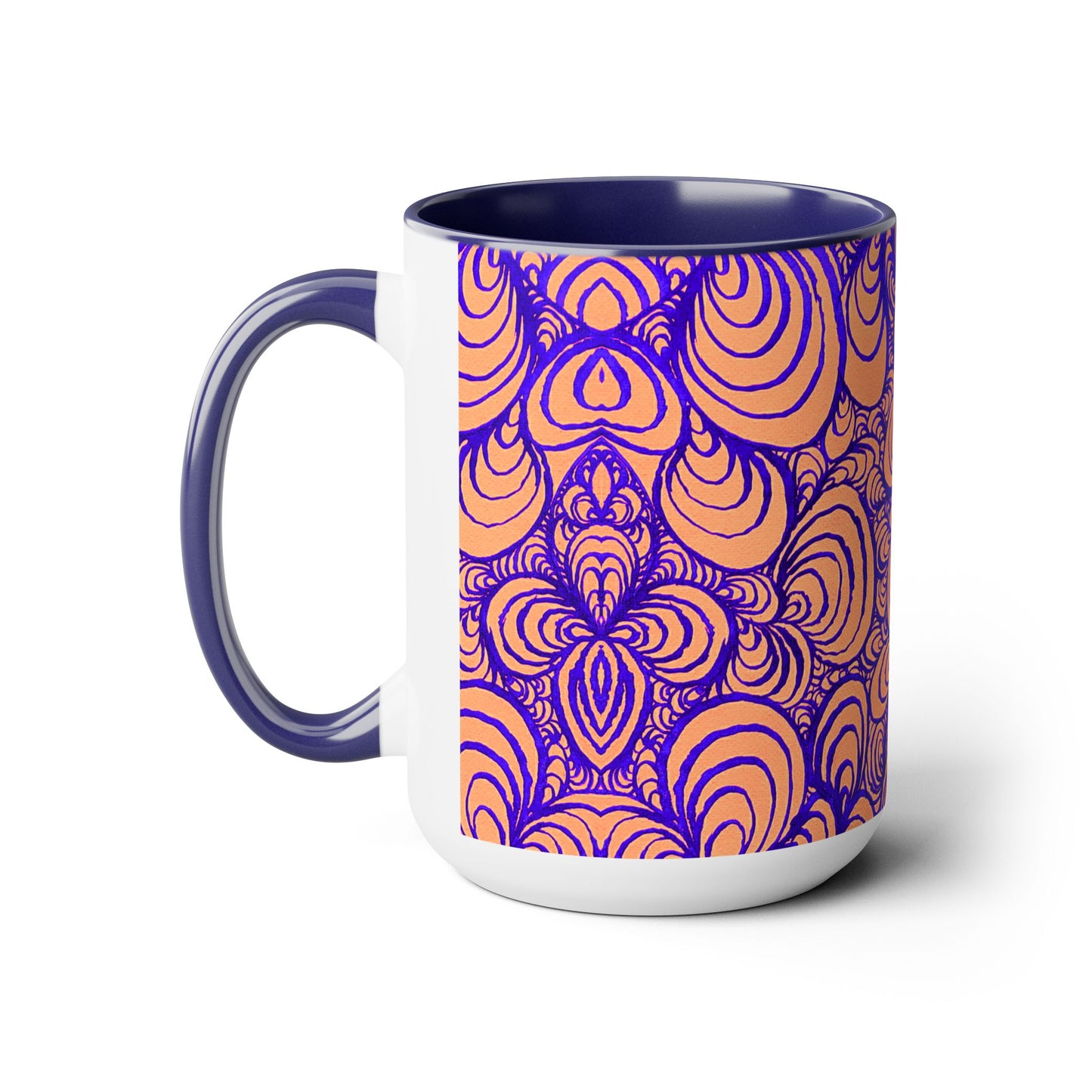 15oz Original Line Art Coffee Mug - Puzzle Panels 1 Color Pop Run