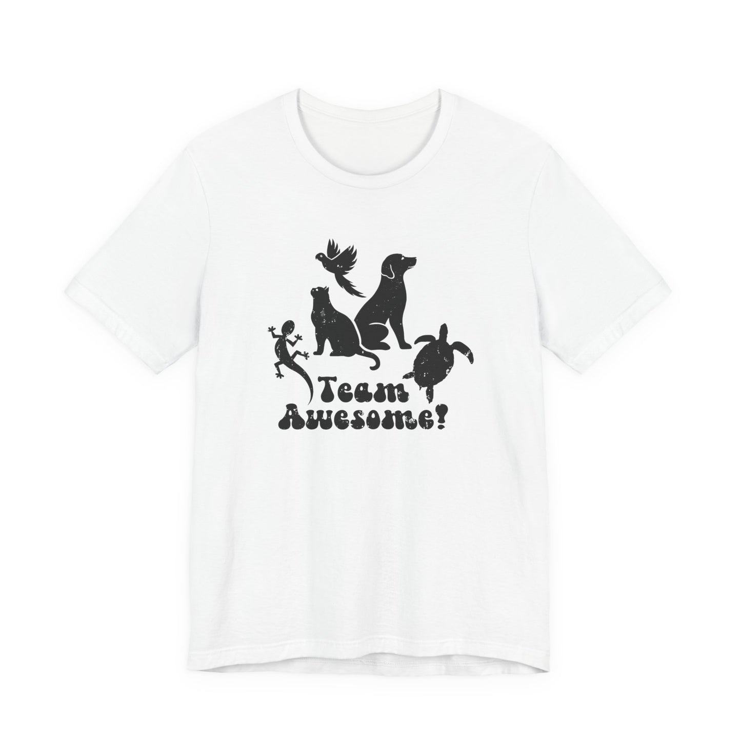 Unisex Animal Lover Lizard Cat Bird Dog Turtle Team Awesome T-Shirt