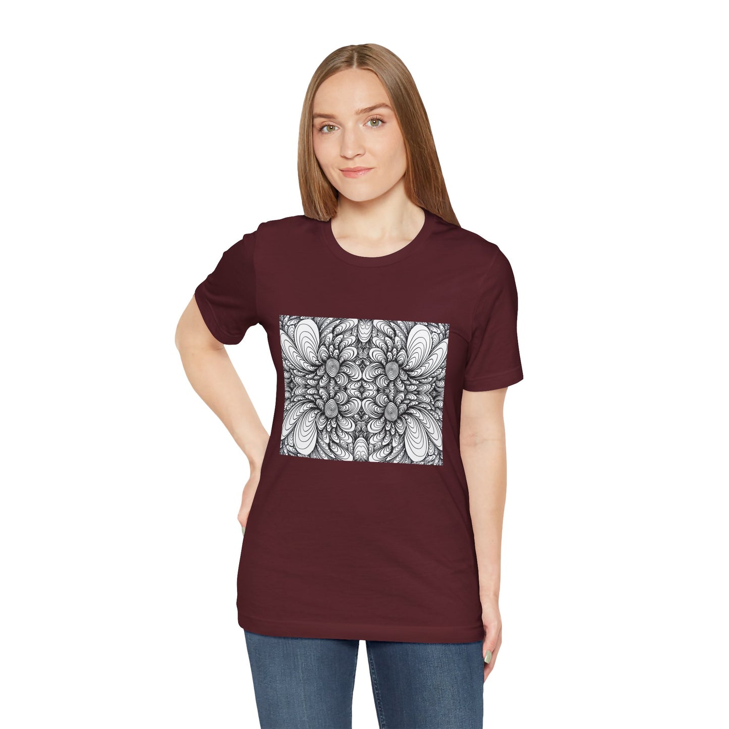 Unisex Original Line Art T-Shirt -Blooms