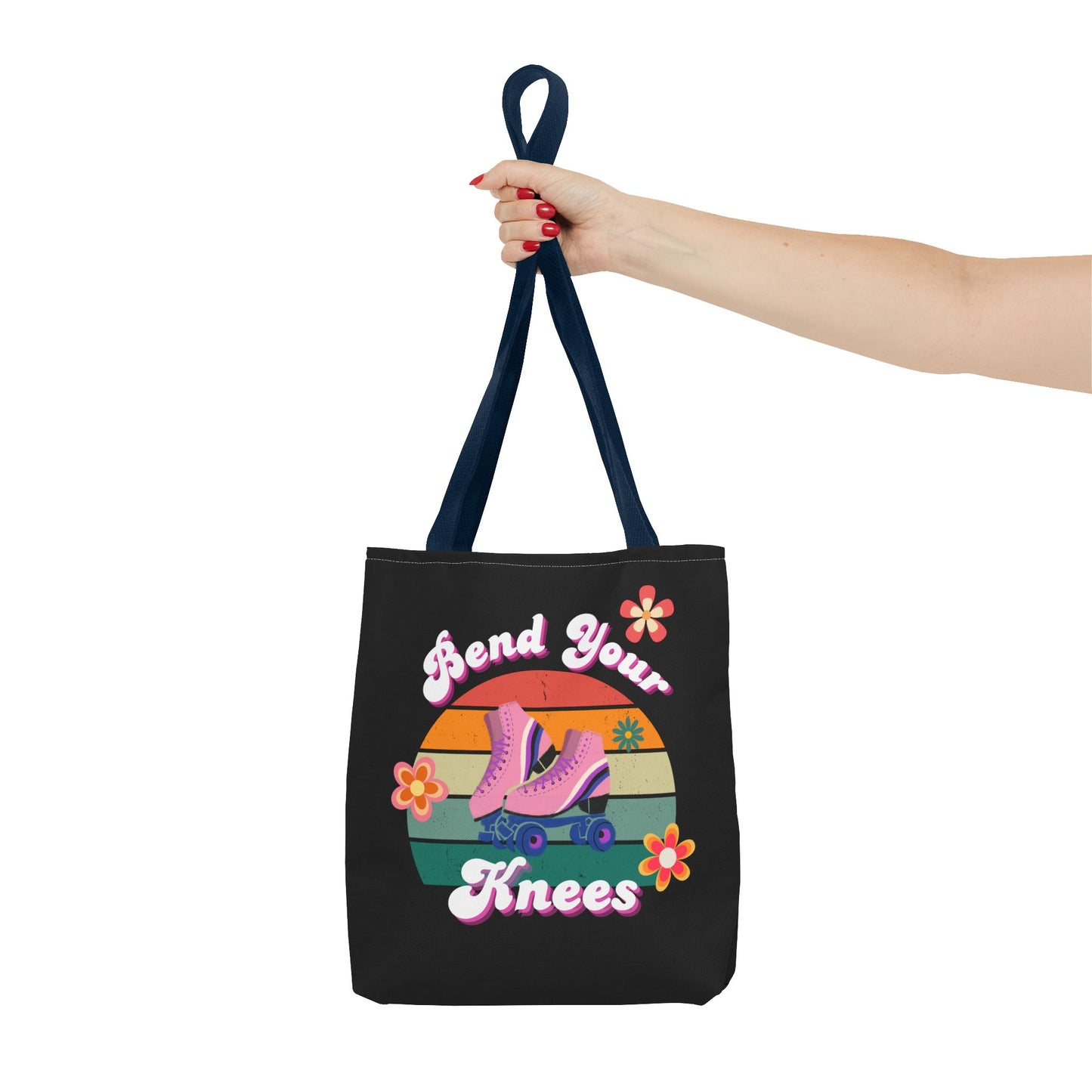 Unisex Retro Vibes Bend Your Knees Skate Day Tote Bag