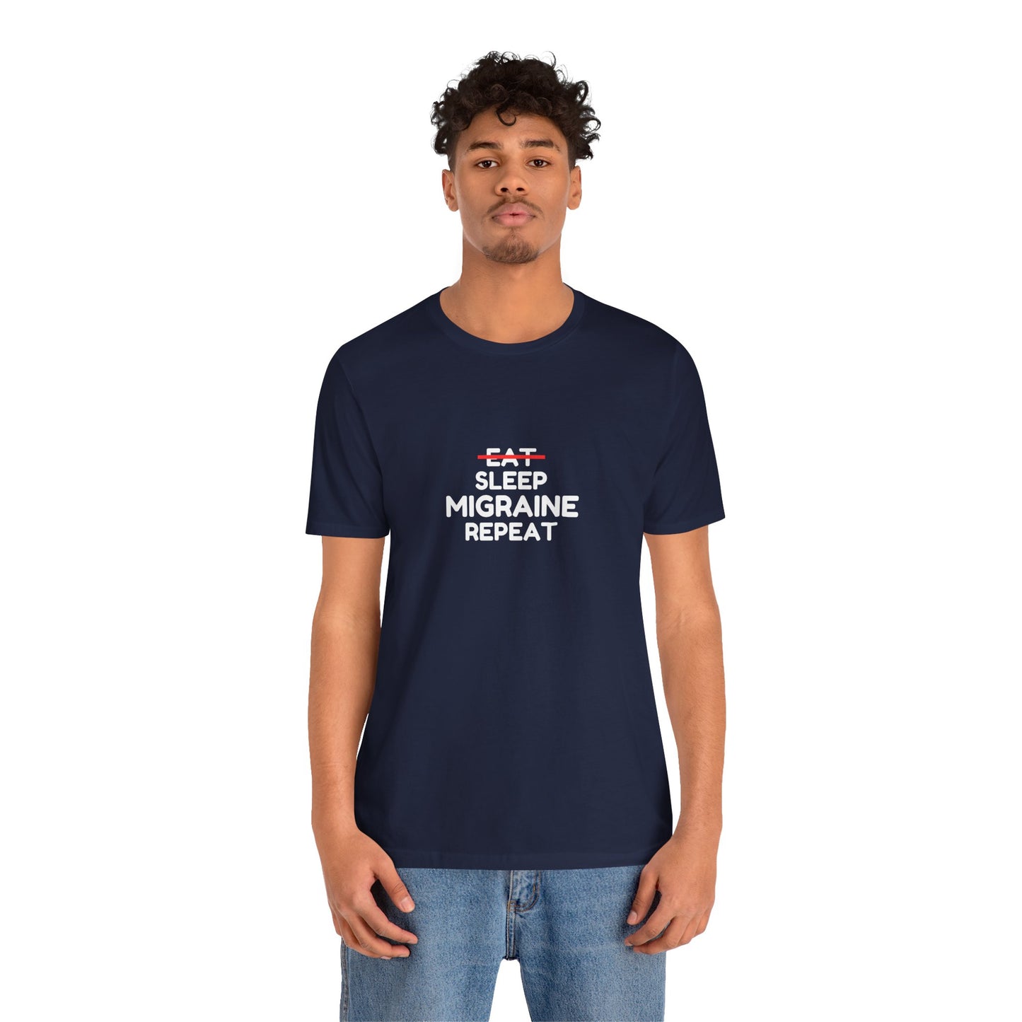 Unisex Migraine Day Invisible Illness Warrior Eat Sleep Migraine Repeat Tshirt