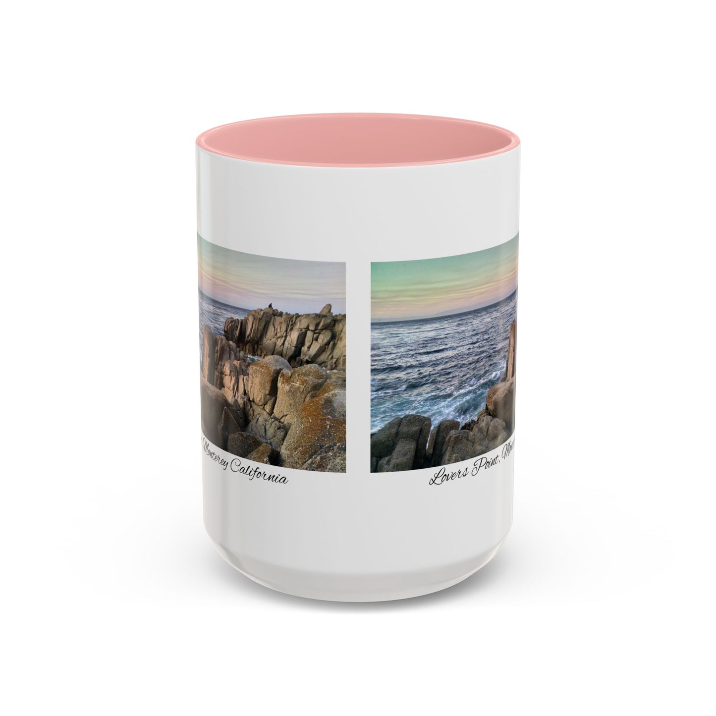 11oz/15oz Ocean View Travelers Coffee Mug Lovers Point, Monterey California San Francisco Bay Area Keepsake