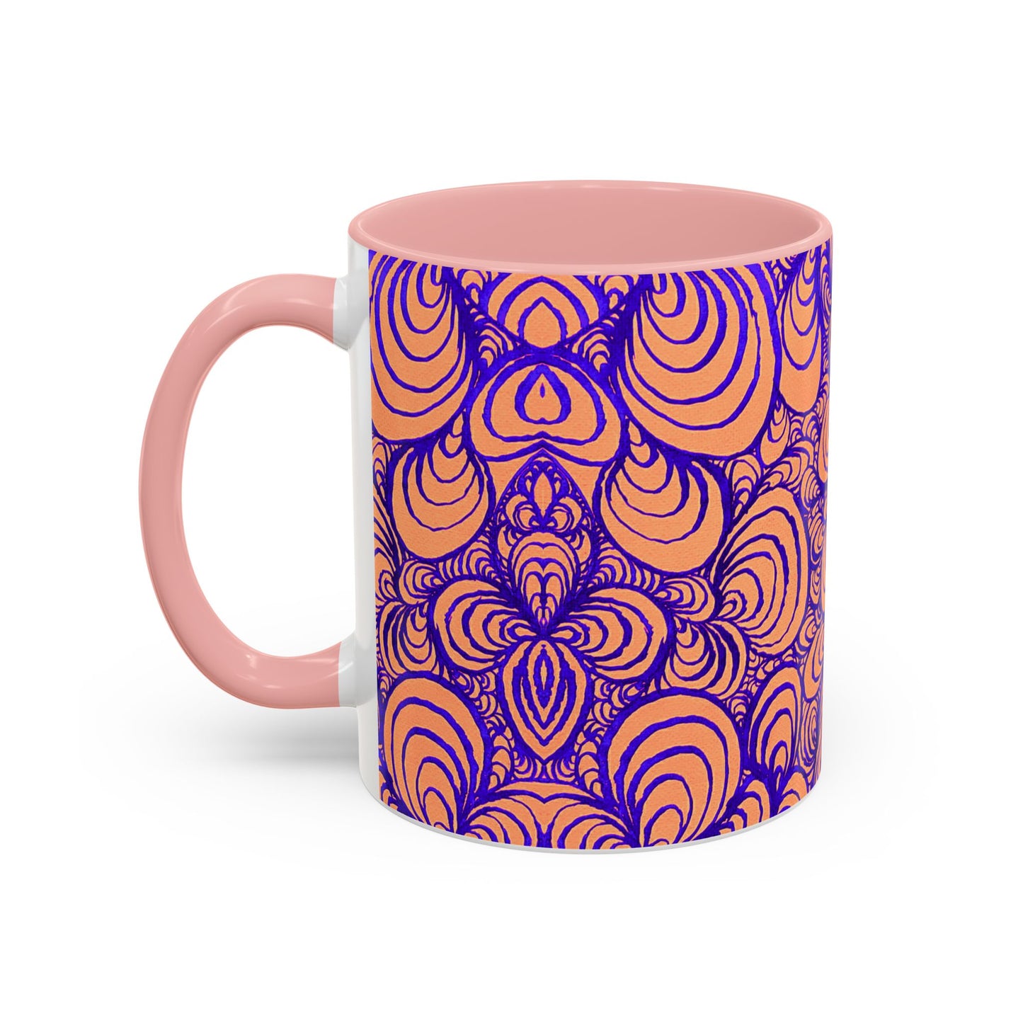 11oz Original Line Art Coffee Mug - Puzzle Panels 1 Color Pop