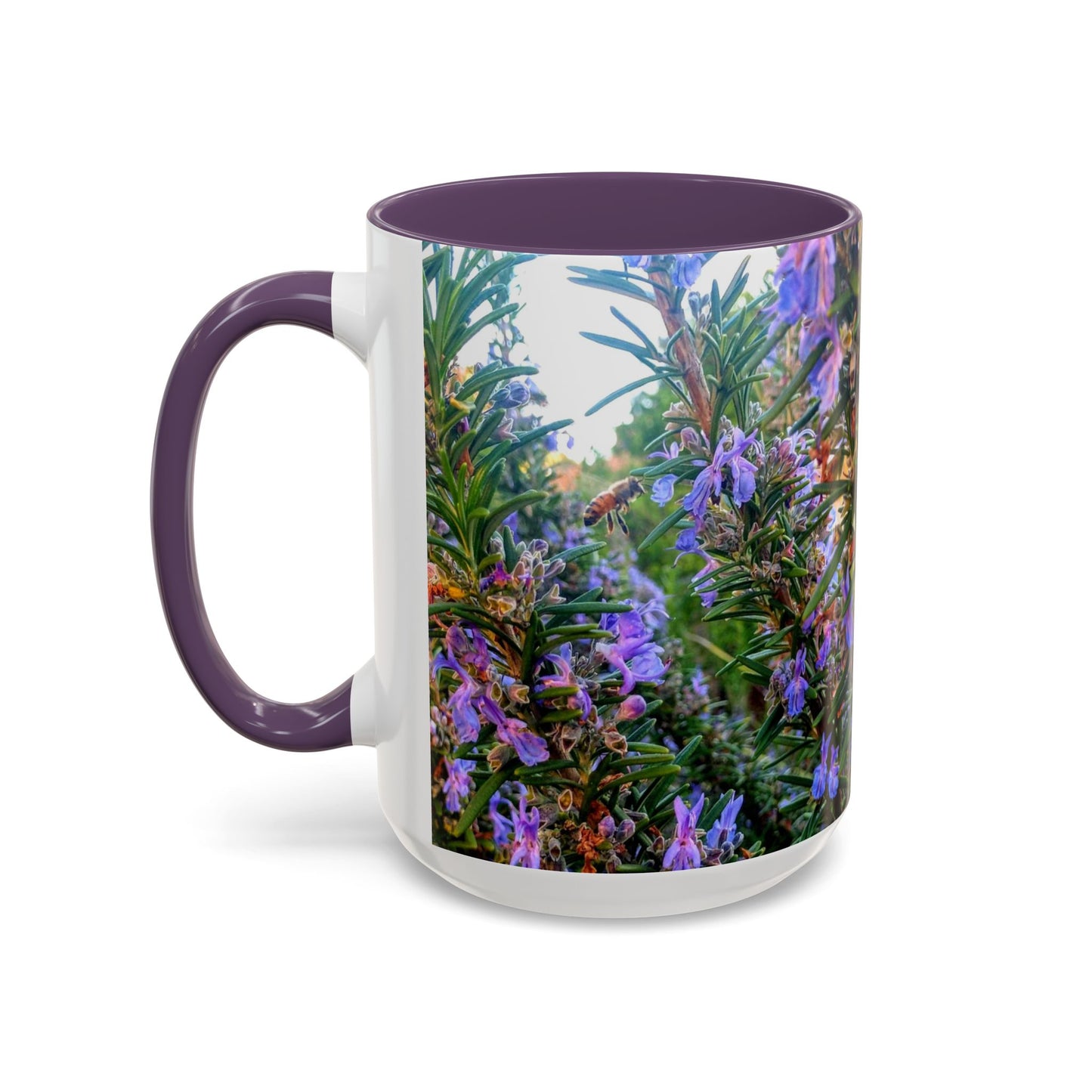 11oz/15oz Garden Themed Rosemary and Bee Pollinator Coffee Mug