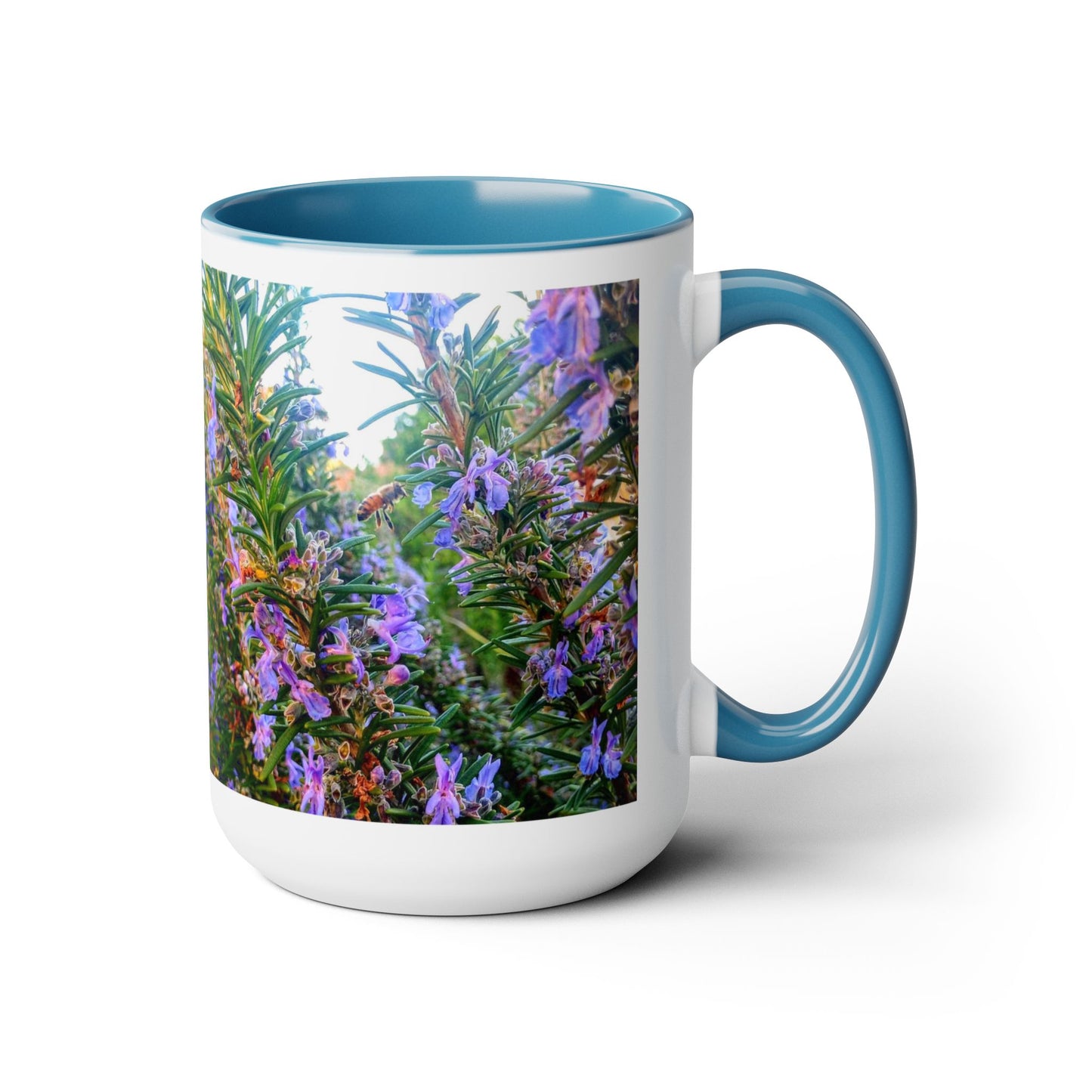 15oz Garden Themed Rosemary and Bee Pollinator Coffee Mug