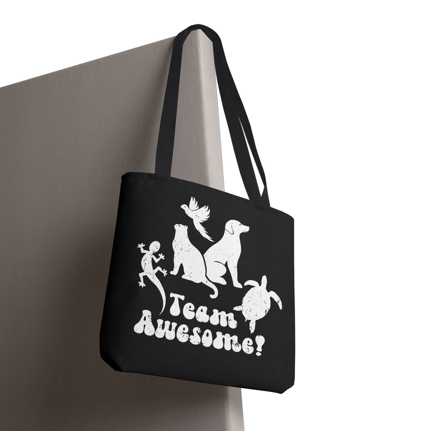 Unisex Animal Lover Lizard Cat Bird Dog Turtle Team Awesome Tote Bag
