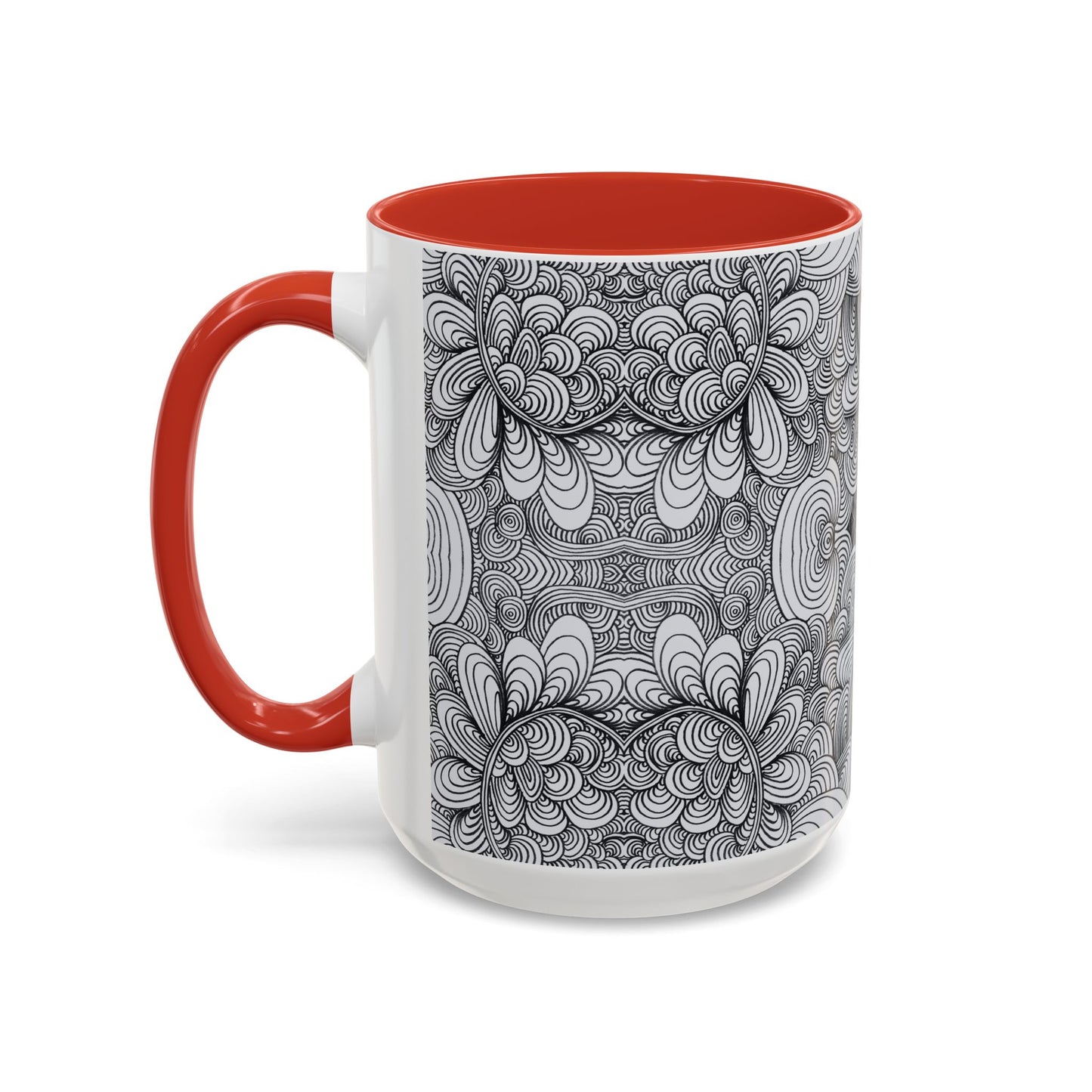 11oz/15oz Original Line Art Coffee Mug - Apricots Noir Mirage