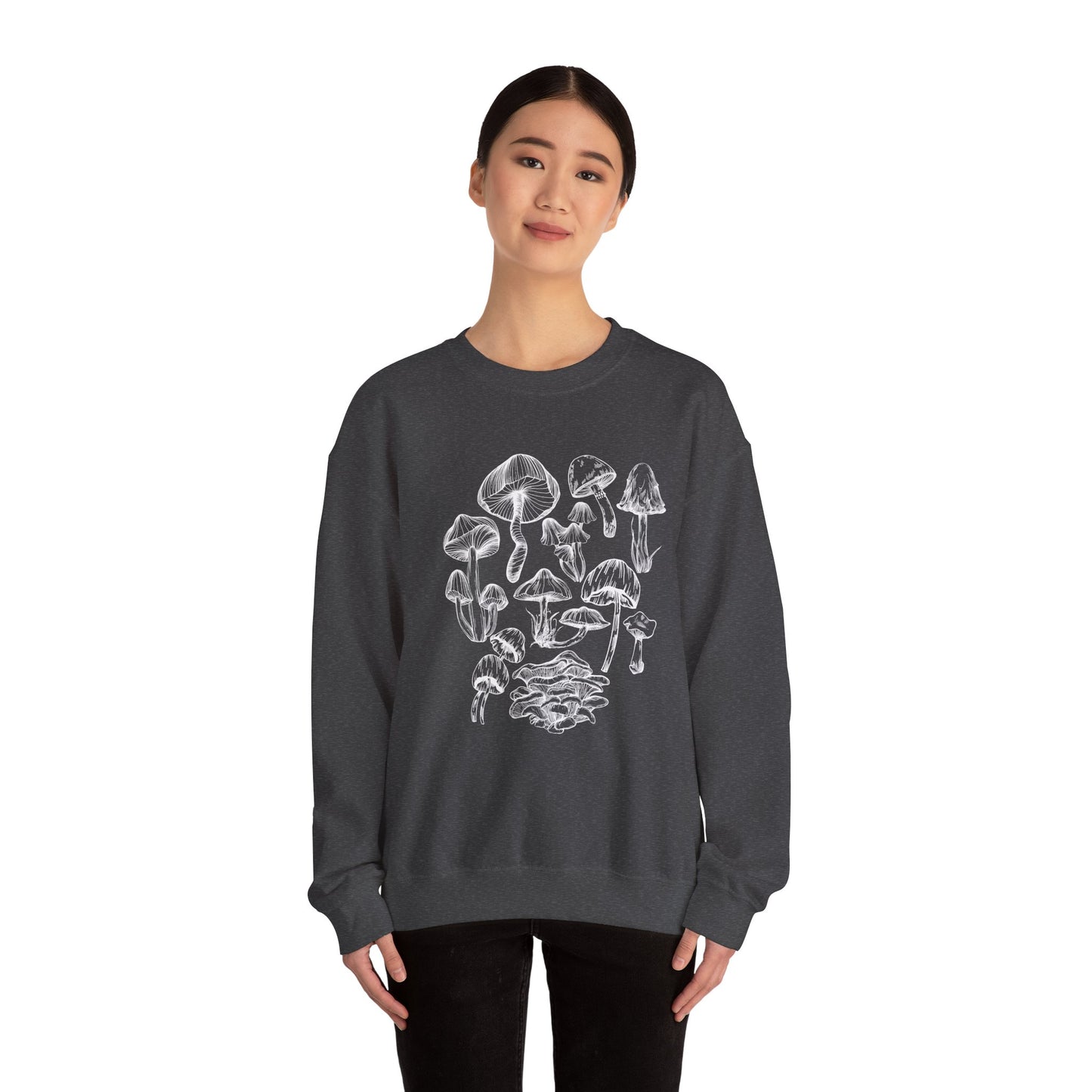 Unisex Mushroom Lover Fungi Print Toadstool Sweatshirt