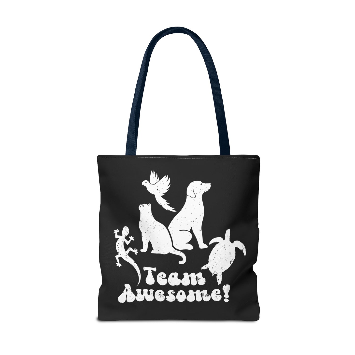 Unisex Animal Lover Lizard Cat Bird Dog Turtle Team Awesome Tote Bag