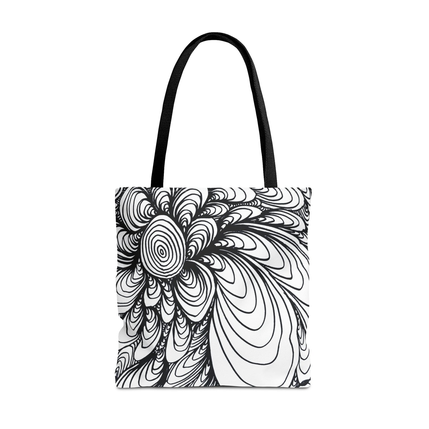 Unisex Original Doodle Art All Over Print Tote Bag - Apricots Noir