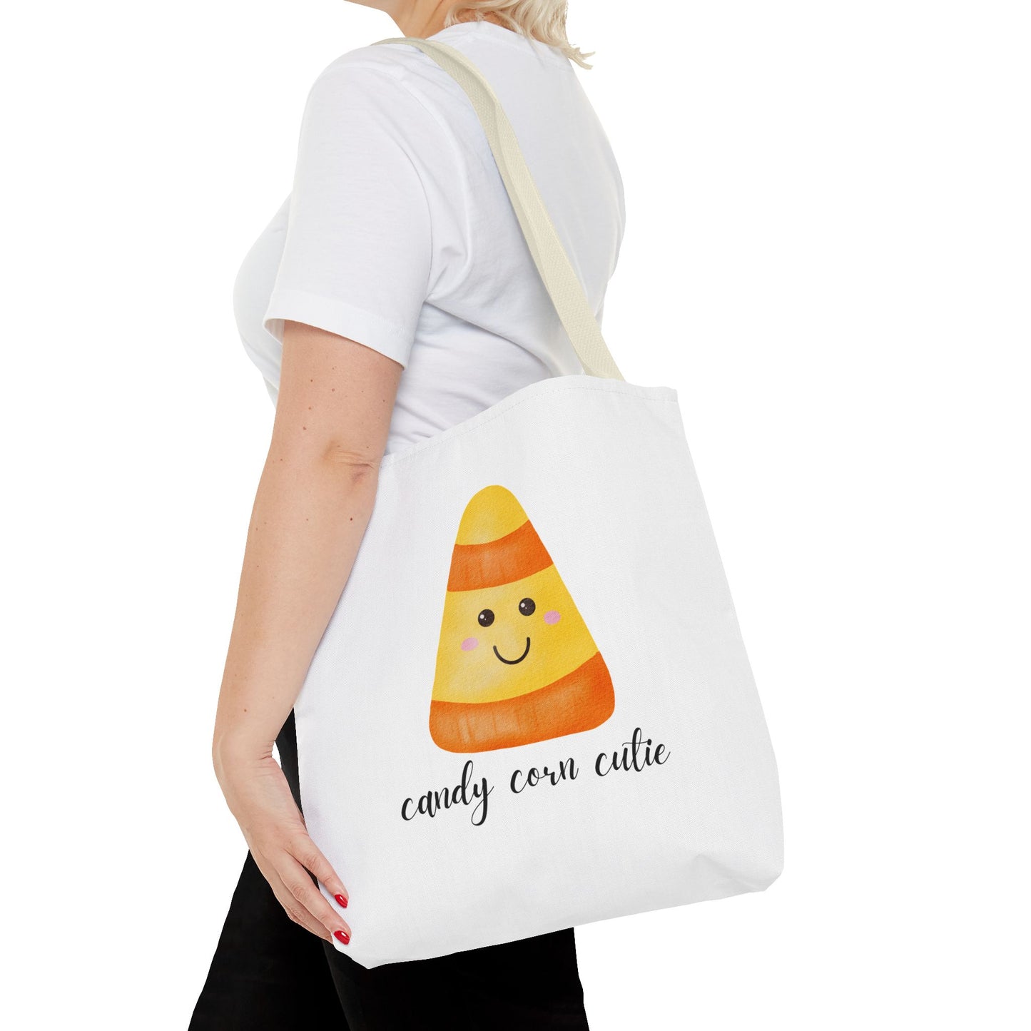 Cute Candy Corn Halloween Spooky Season Tote Trick or Treating Candy Fall Themed Reusable Lunch Bag