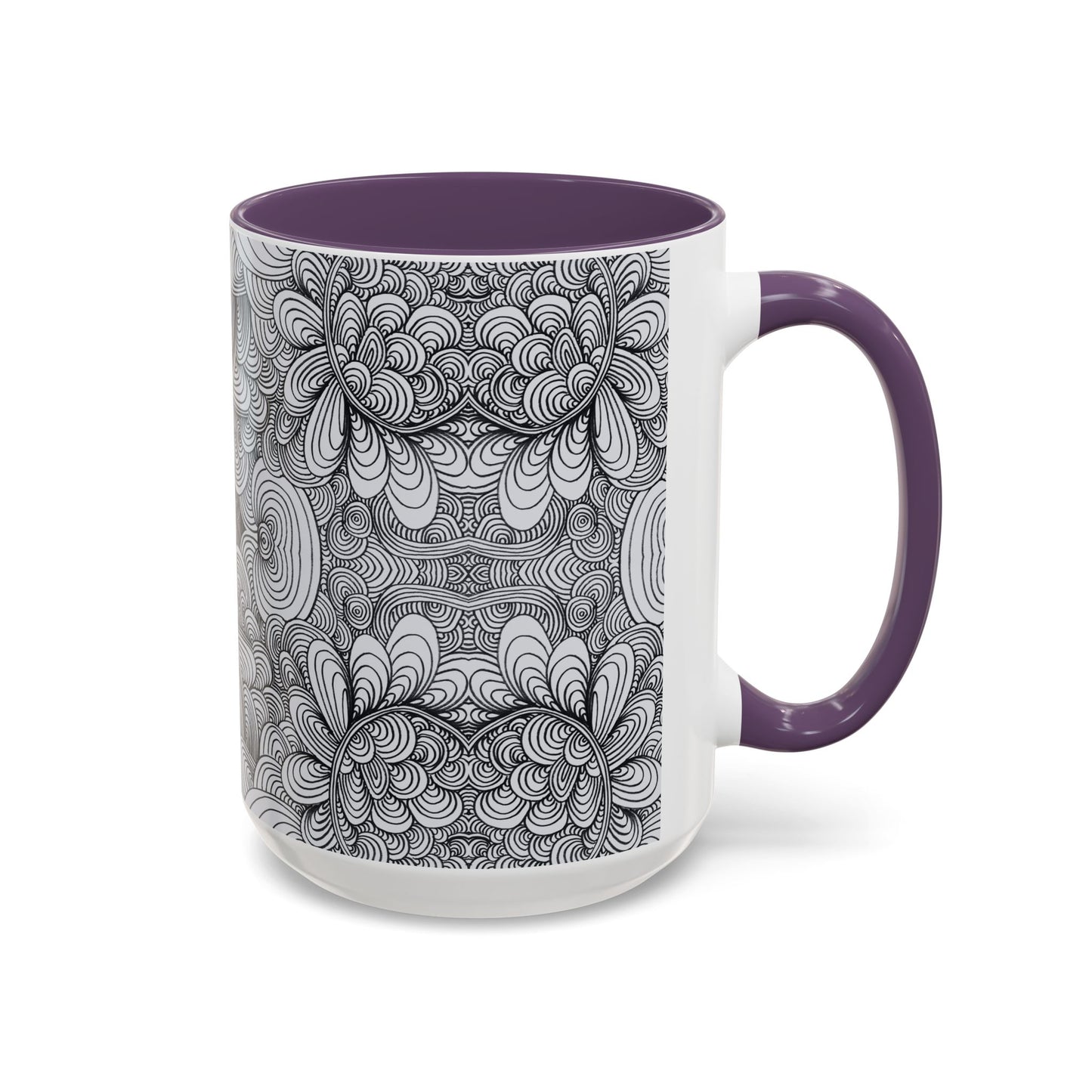 11oz/15oz Original Line Art Coffee Mug - Apricots Noir Mirage