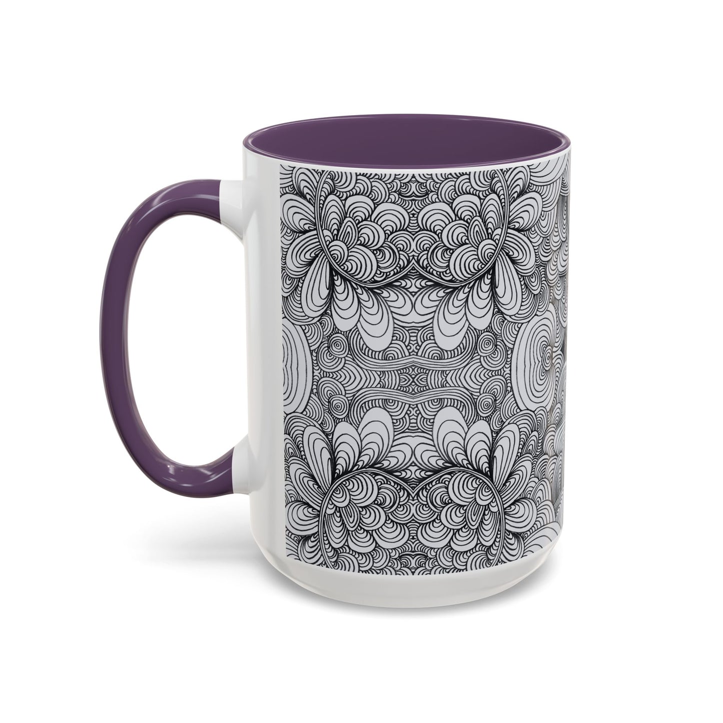 11oz/15oz Original Line Art Coffee Mug - Apricots Noir Mirage