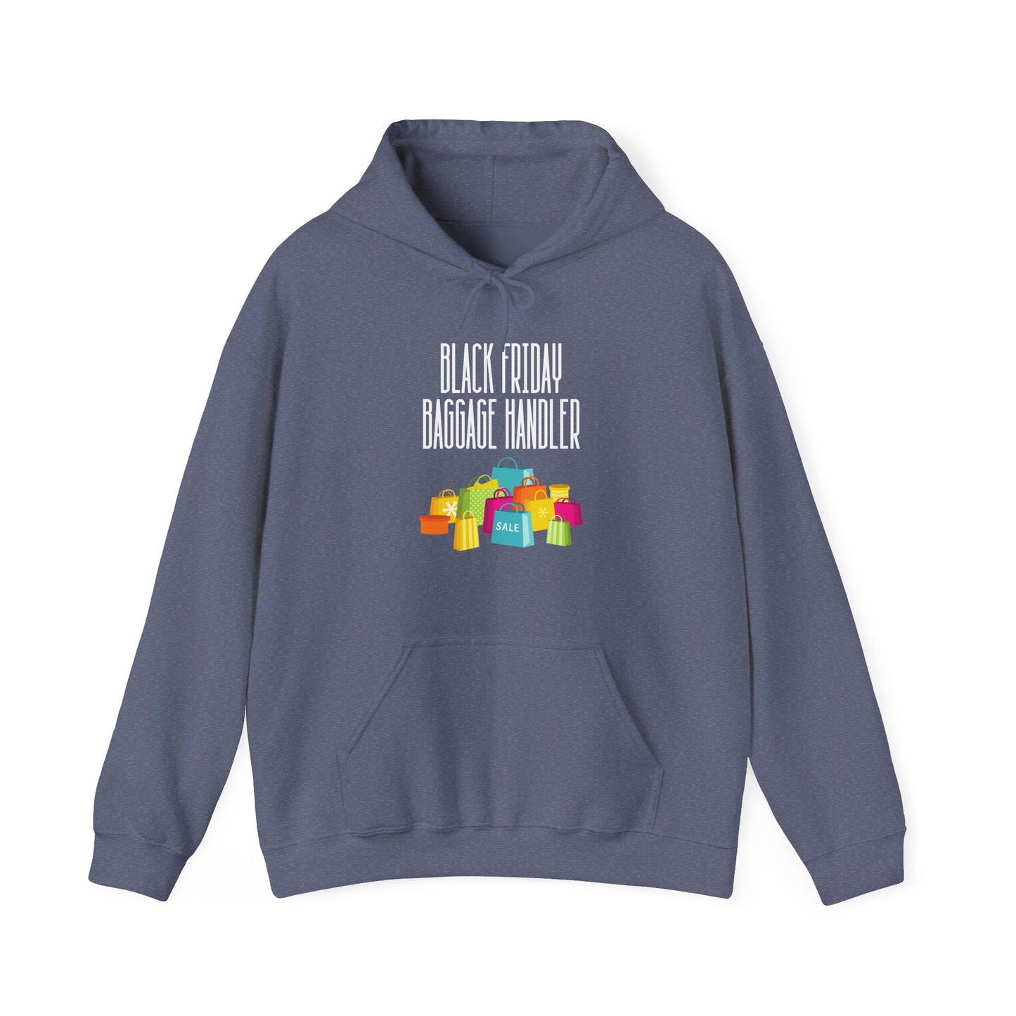 Unisex Heavy Blend™ Black Friday Christmas Sales Baggage Handler Shopping Sales Hooded Sweatshirt