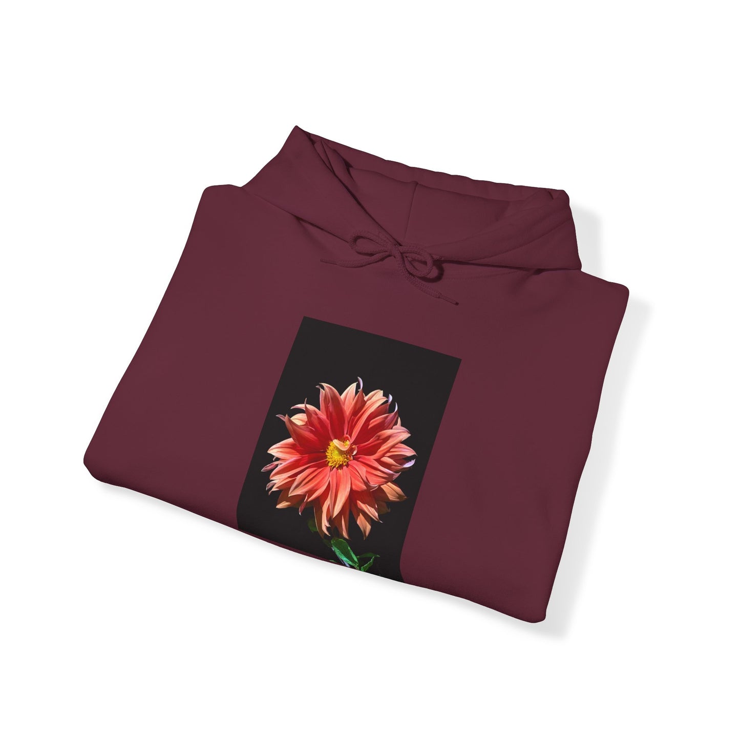 Unisex Heavy Blend™  Dahlia Flower Hooded Sweatshirt