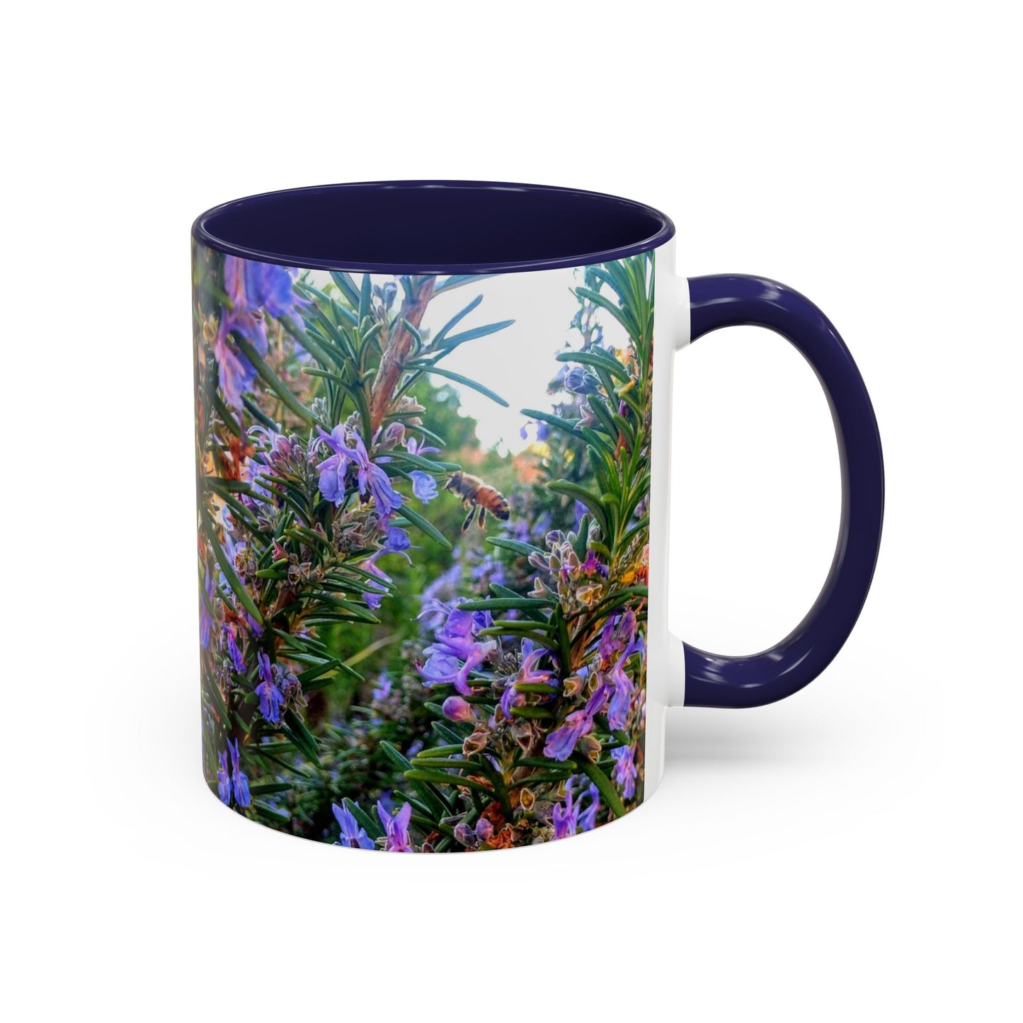 11oz/15oz Garden Themed Rosemary and Bee Pollinator Coffee Mug
