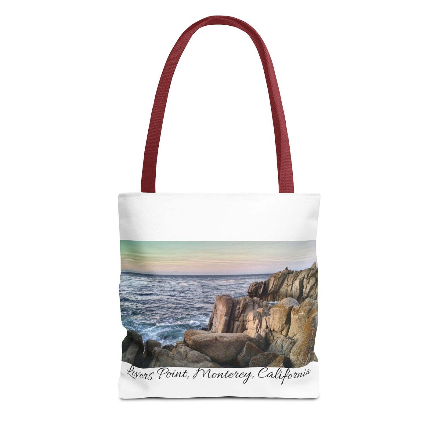 Unisex Travel Tote Bag Monterey California Scenic View Lovers Point Bay Area Keepsake Tote Bag Ocean View Nature Inspired Travel Gift Idea