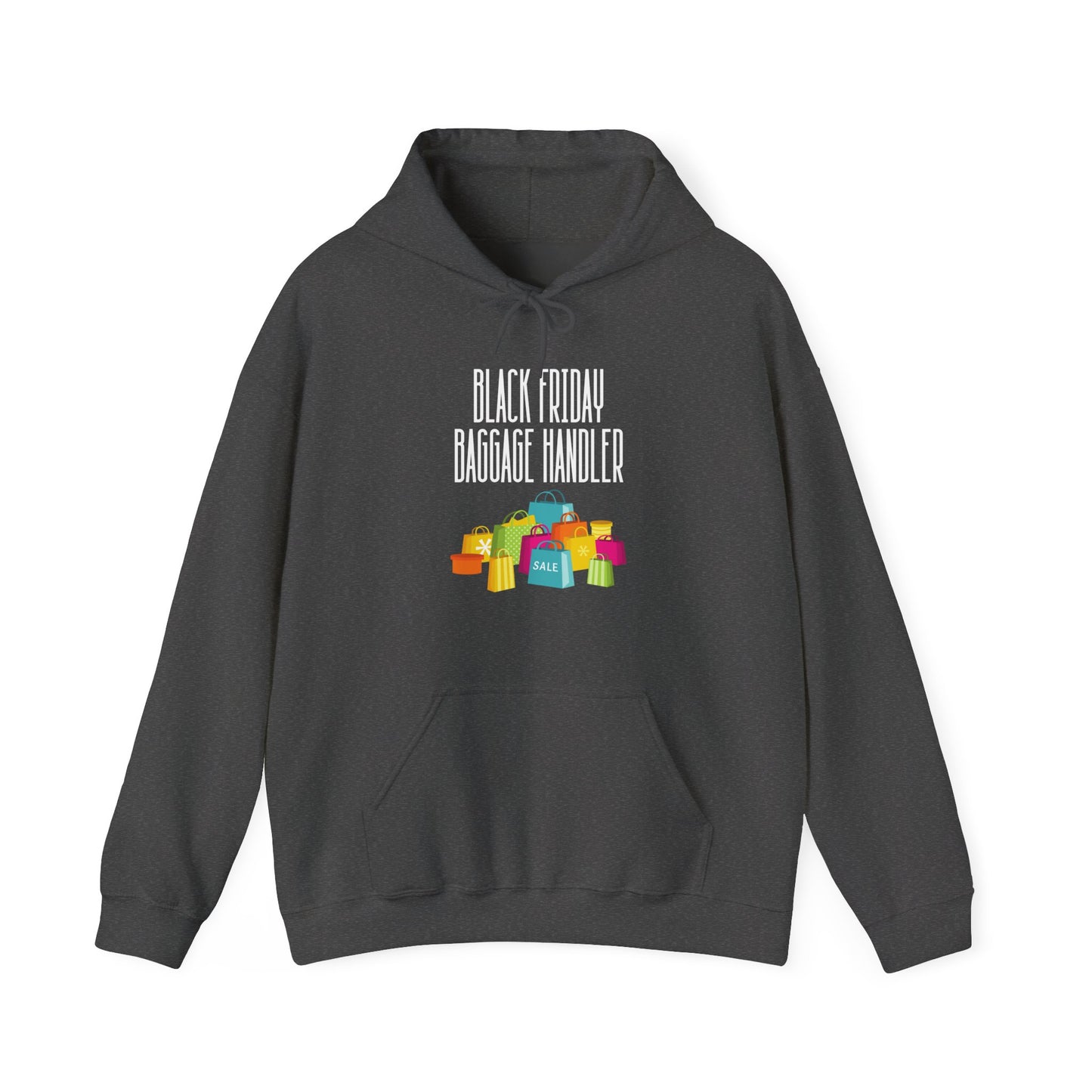 Unisex Heavy Blend™ Black Friday Christmas Sales Baggage Handler Shopping Sales Hooded Sweatshirt