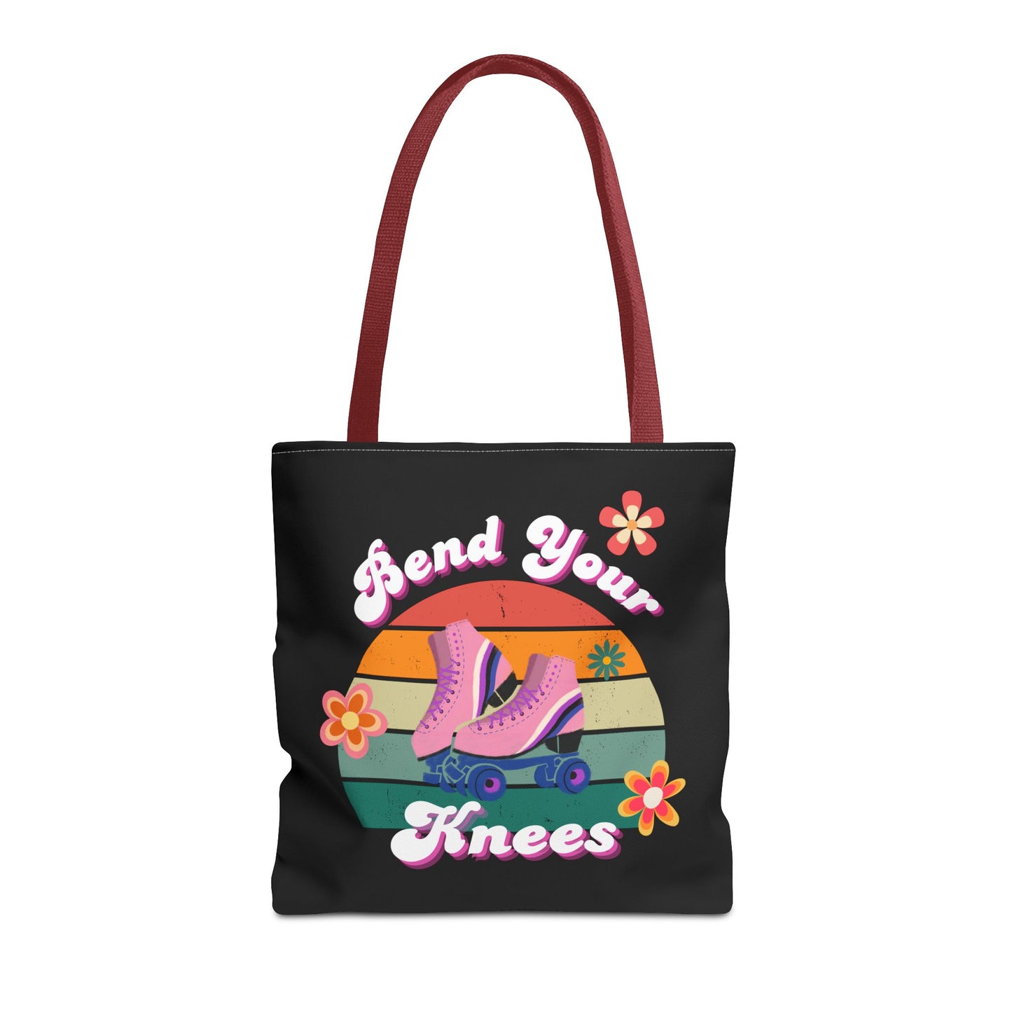 Unisex Retro Vibes Bend Your Knees Skate Day Tote Bag