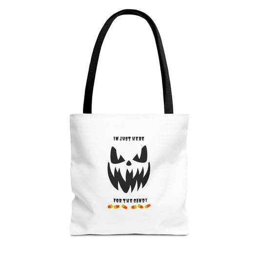 Halloween Candy Corn Scary Face Tote Spooky Season Trick or Treating Candy Bag Reusable Lunch Tote