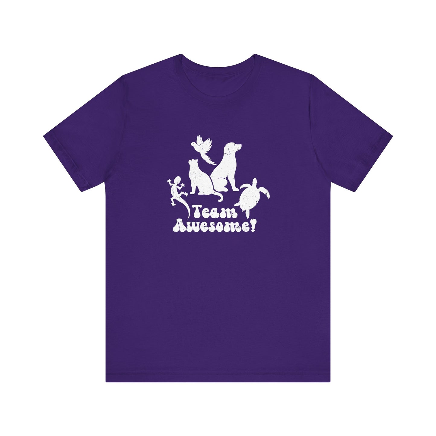 Unisex Animal Lover Lizard Cat Bird Dog Turtle Team Awesome T-Shirt