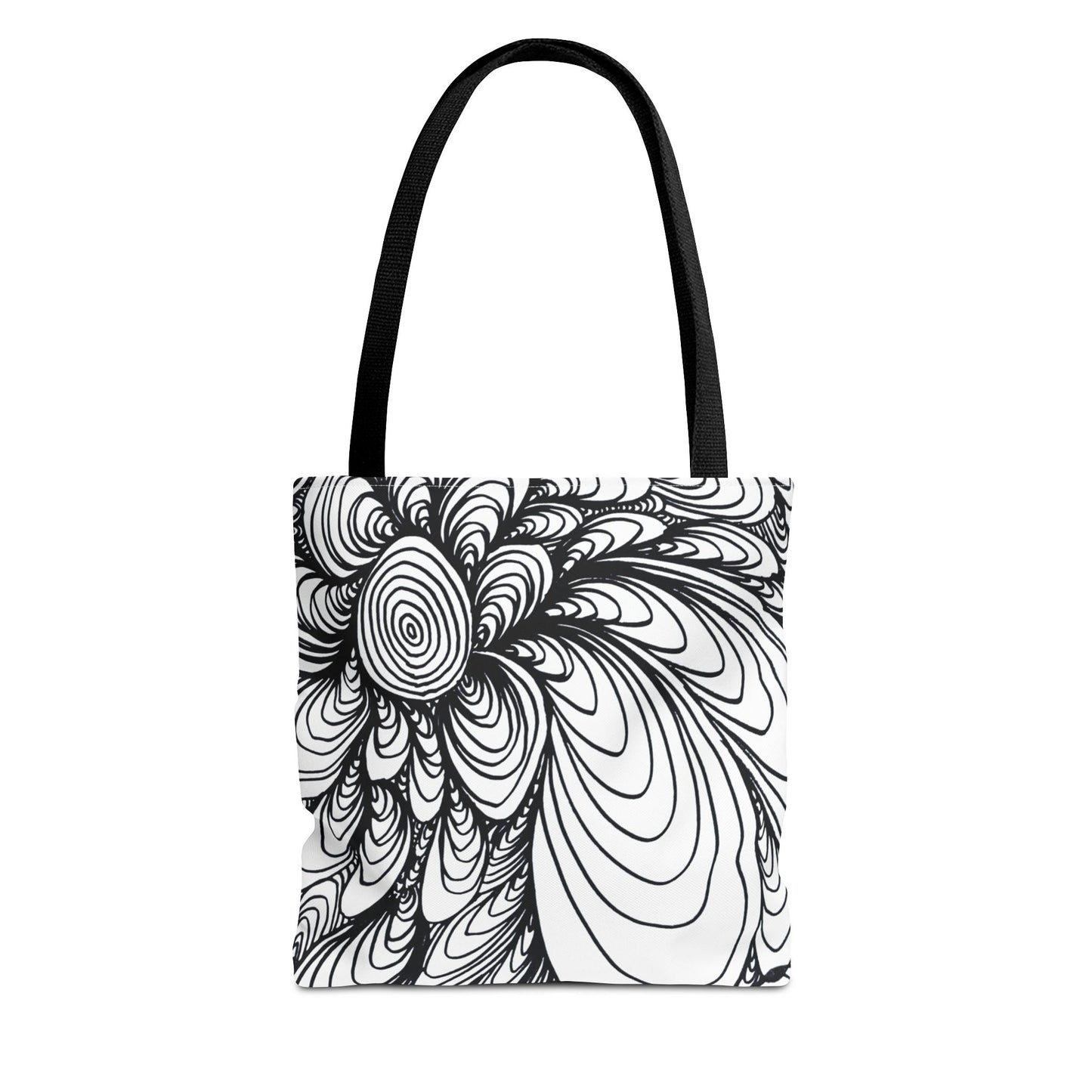 Unisex Original Doodle Art All Over Print Tote Bag - Apricots Noir