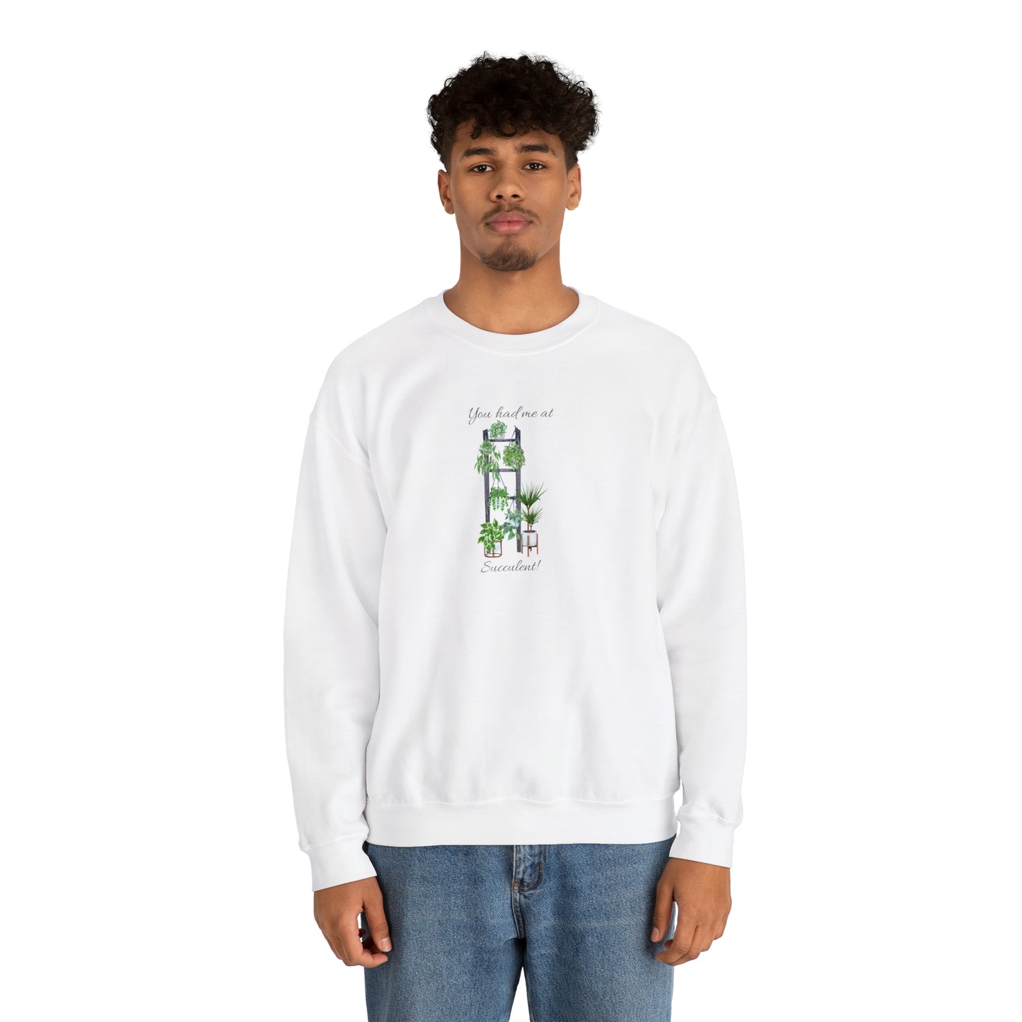 Unisex Garden Themed Succulent Sweatshirt