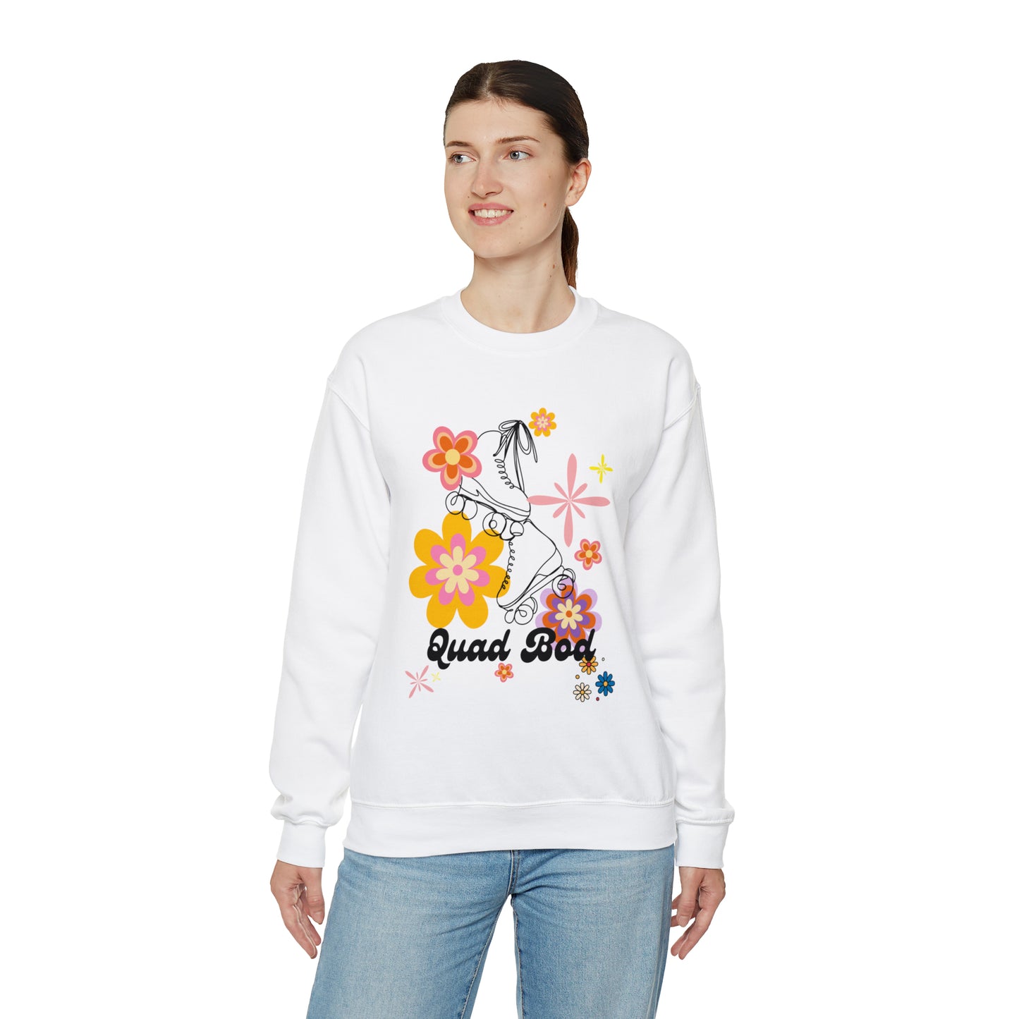 Unisex Quad Bod Retro Vibes Rollerskater Sweatshirt