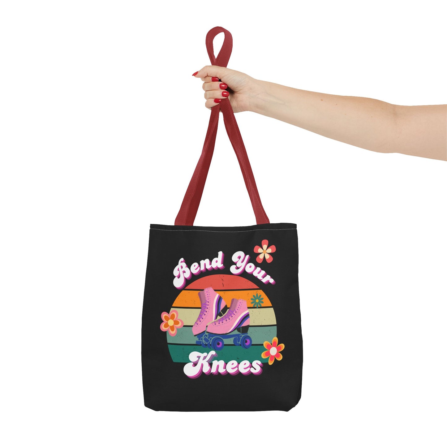 Unisex Retro Vibes Bend Your Knees Skate Day Tote Bag