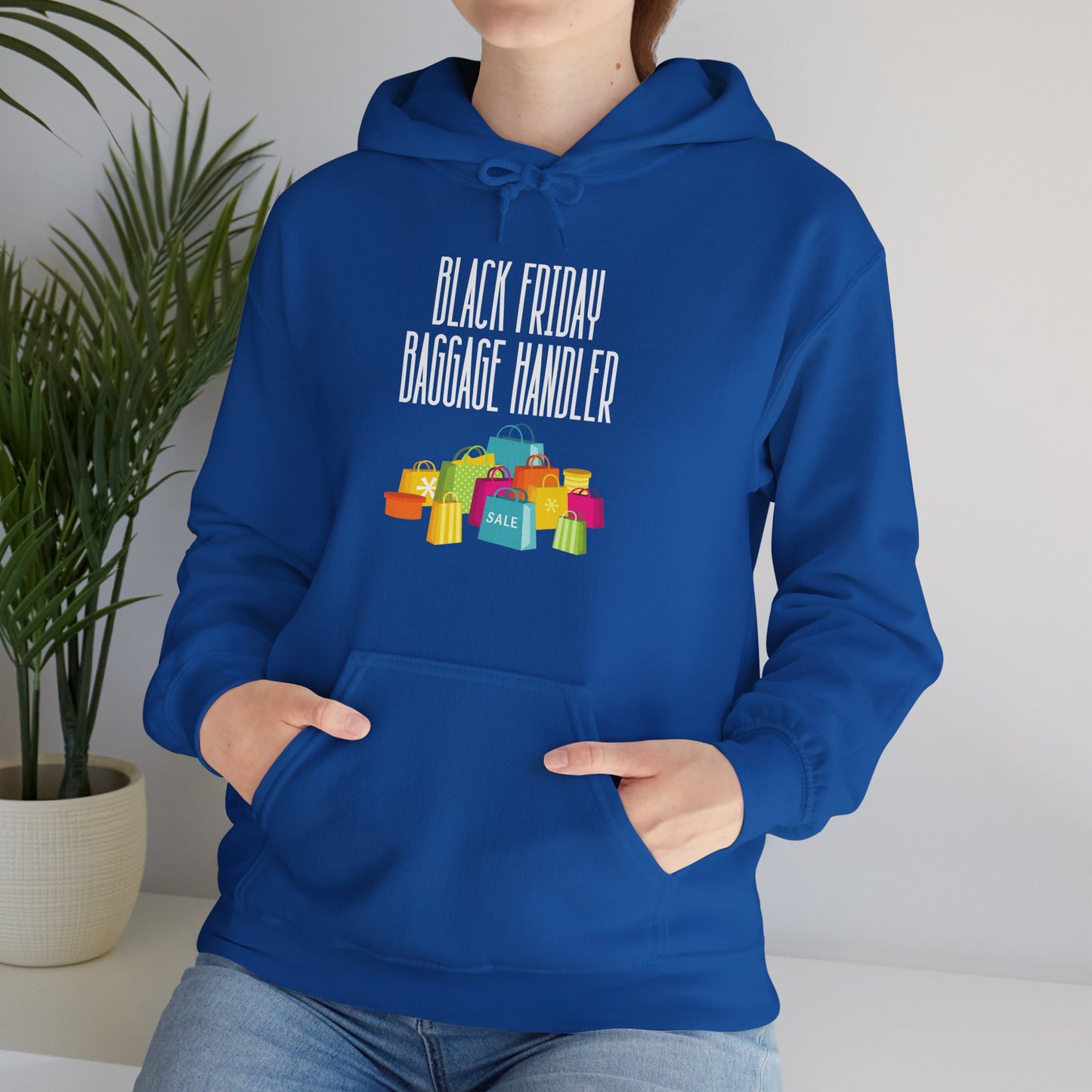 Unisex Heavy Blend™ Black Friday Christmas Sales Baggage Handler Shopping Sales Hooded Sweatshirt