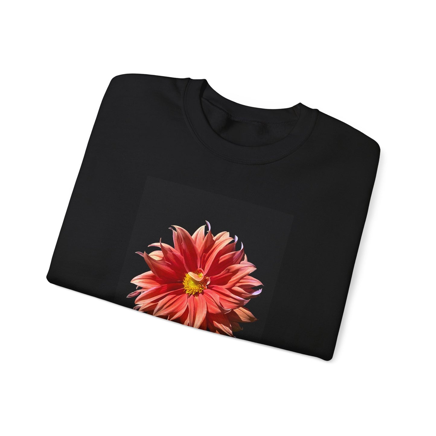 Unisex Heavy Blend™ Crewneck Dahlia Flower Sweatshirt