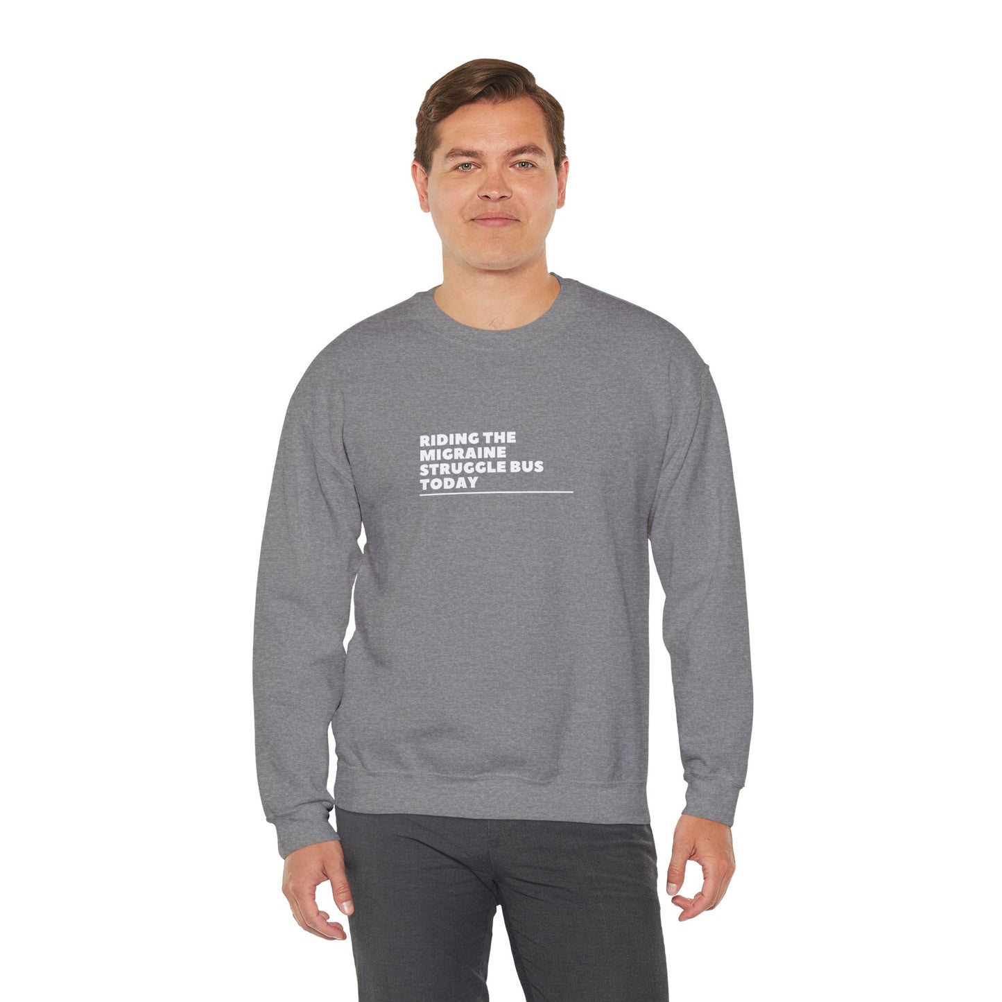 Unisex Migraine Day Invisible Illness Riding The Struggle Bus Warrior Sweatshirt