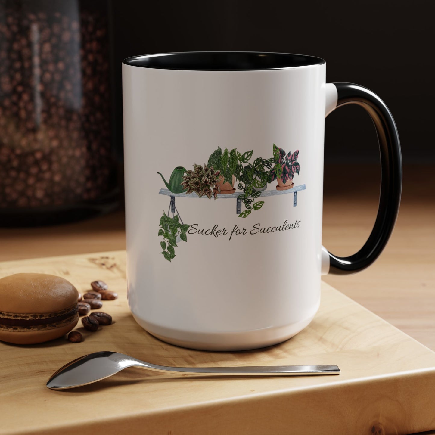 11oz/15oz Garden Themed Coffee Mug Sucker for Succulents