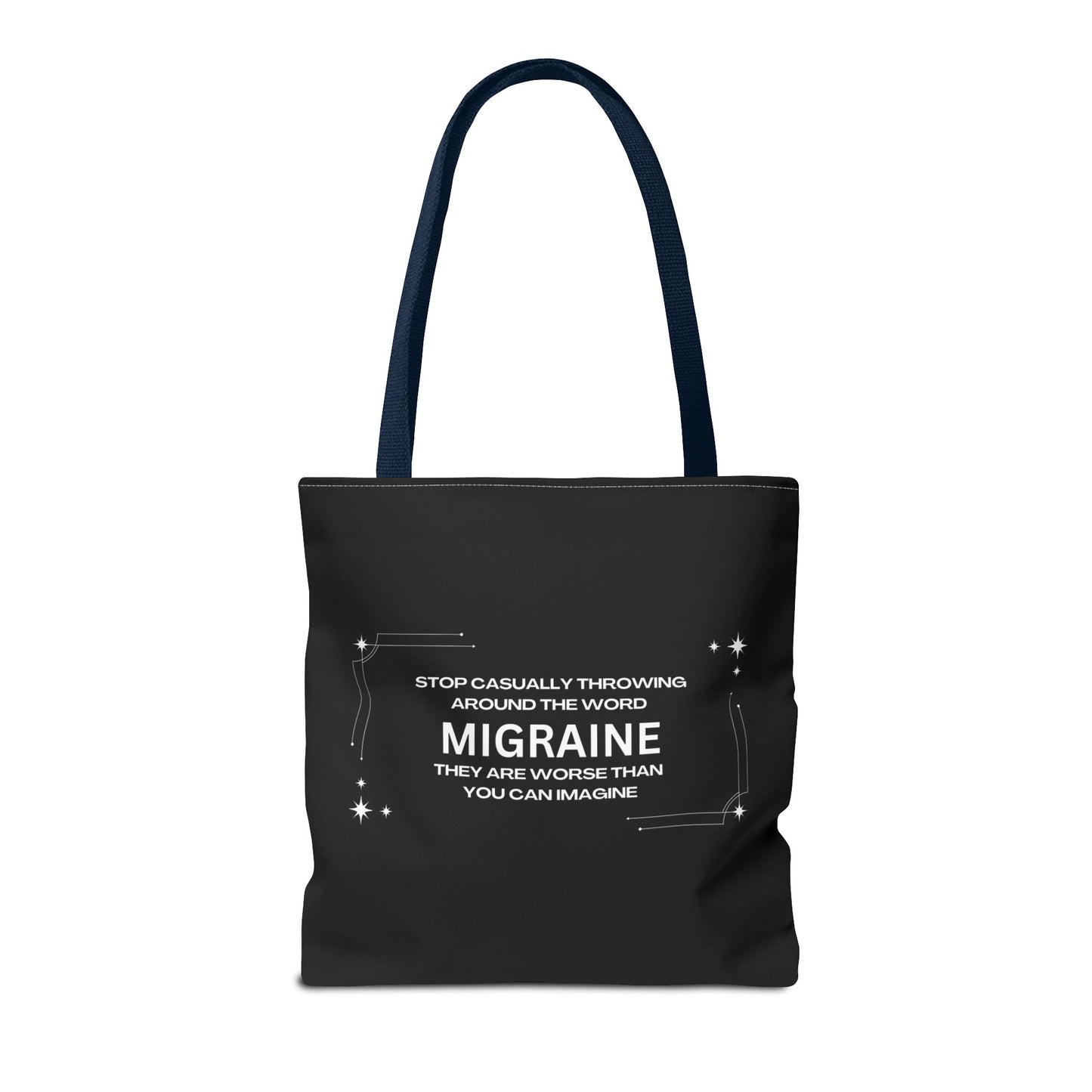 Unisex Migraine Day Invisible Illness Warrior Tote Bag