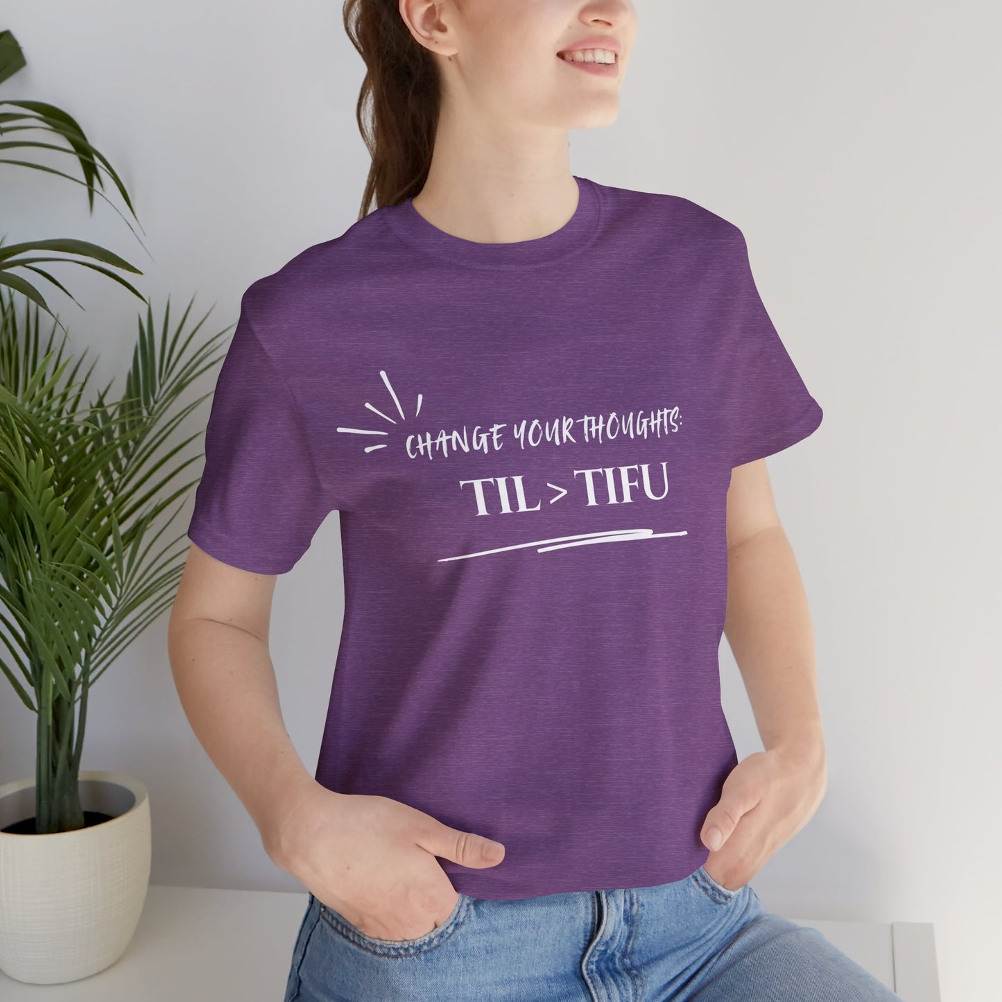 Unisex Self Love Positive Self Talk and Thoughts Mental Health Awareness and Positivity T-Shirt TIL>TIFU